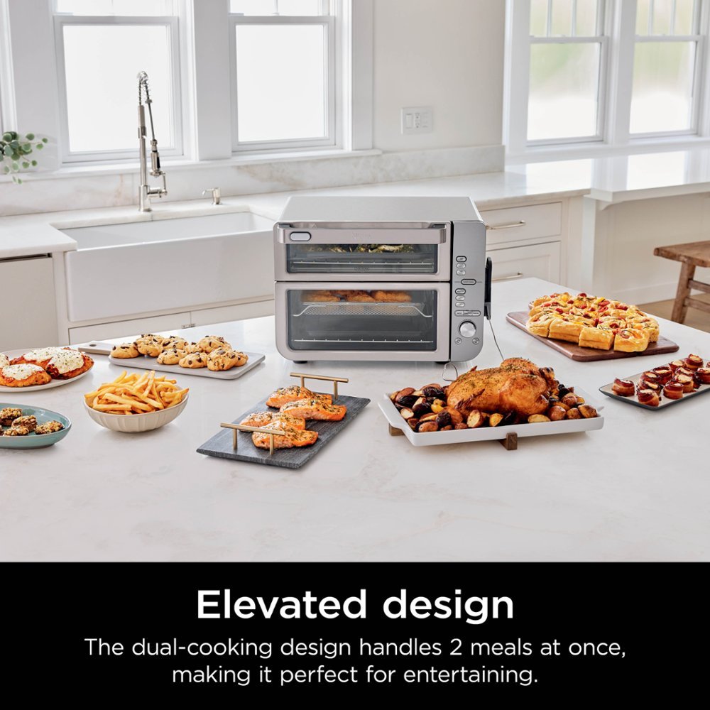 Ninja Double Stack XL Countertop Oven Air Fryer with Pro Cook System Stainless Steel