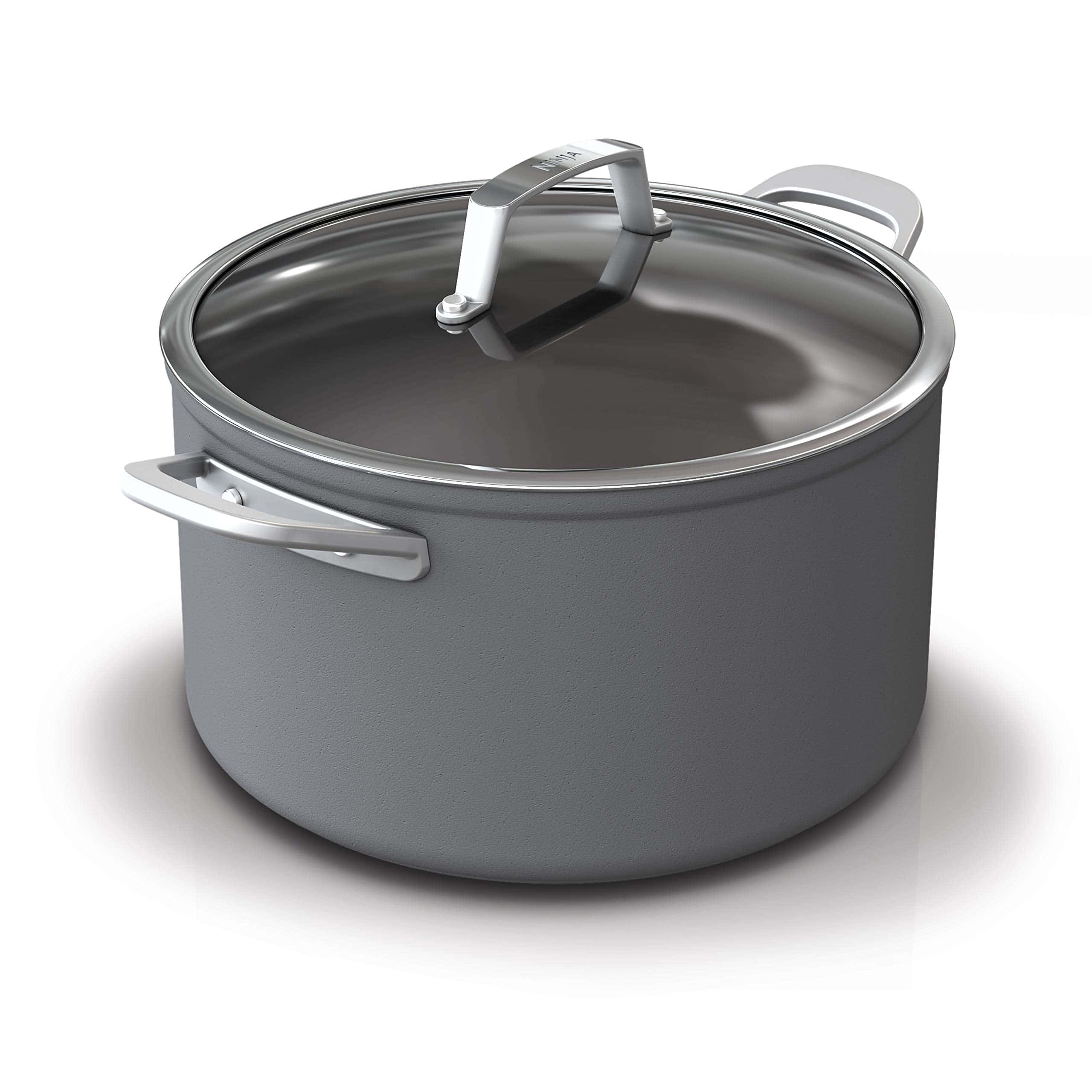 Ninja C30480 Foodi NeverStick Premium 8-Quart Stock Pot with Glass Lid, Hard-Anodized, Slate Grey