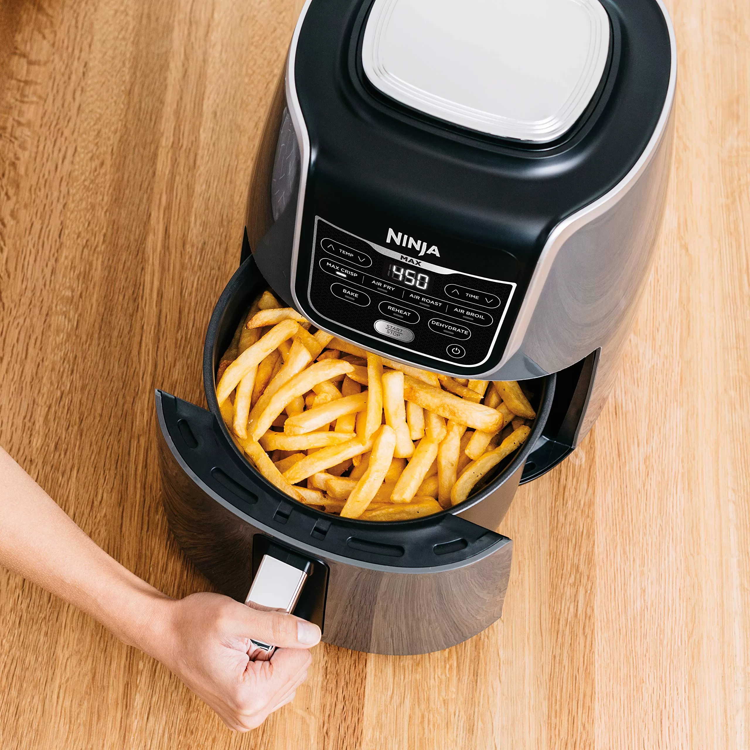 Ninja AF161 Max XL Air Fryer that Cooks, Crisps, Roasts, Bakes, Reheats and Dehydrates, Grey