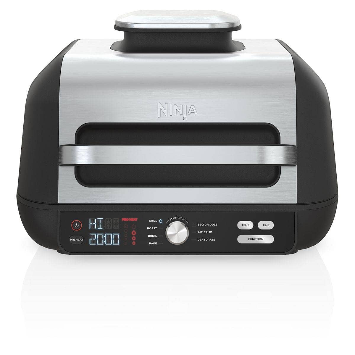 Ninja IG601 Foodi XL 7-in-1 Electric Indoor Grill Combo, Flat Top Griddle, Crisper, Black, 4 Quarts
