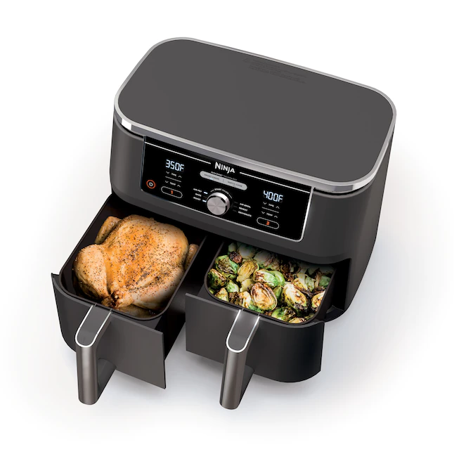 Ninja Foodi 6-in-1 10-qt. XL 2-Basket Air Fryer 10-Quart Dual Zone Feature Black Air Fryer