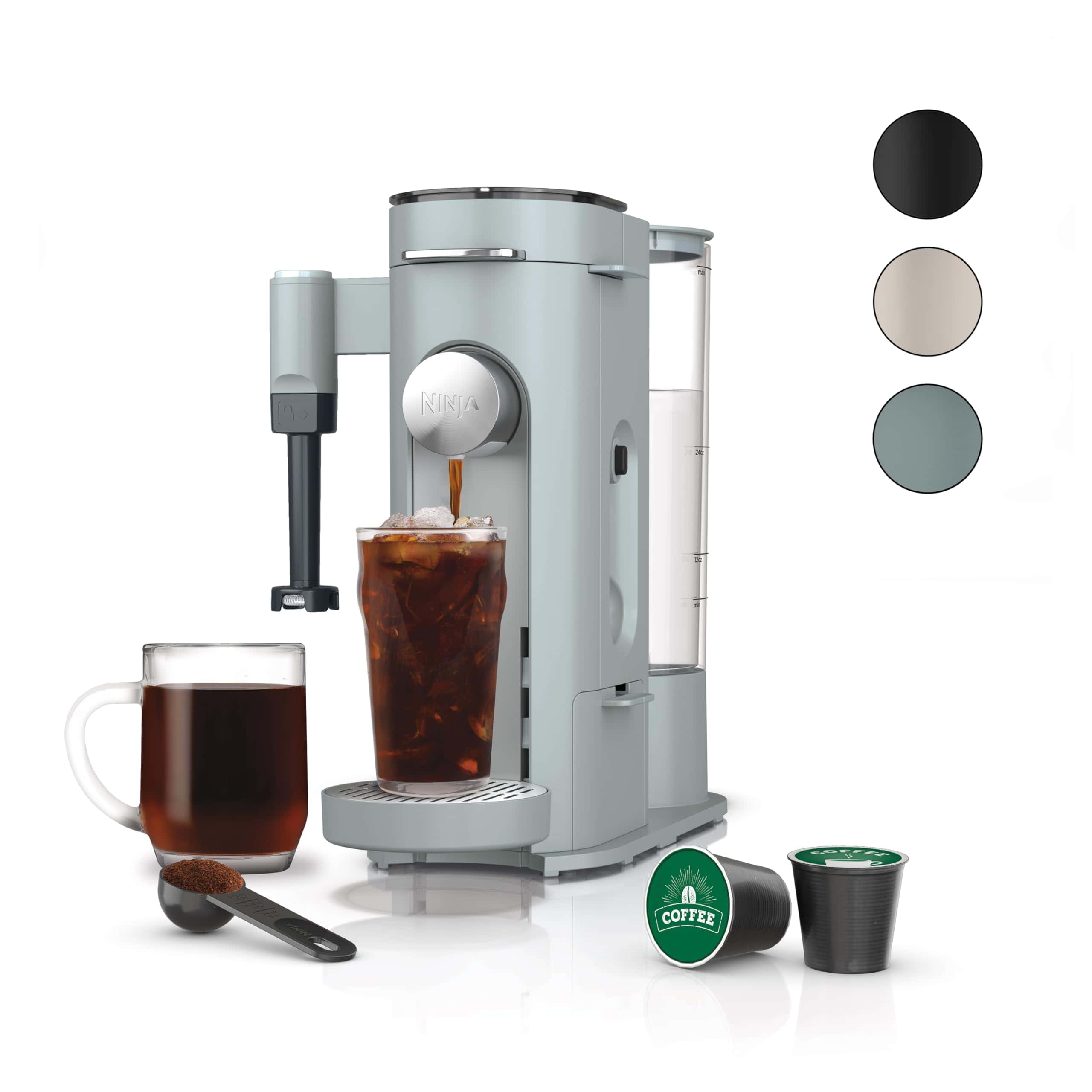 Ninja PB051GB Pods Grounds Specialty Single-Serve Coffee Maker, K-Cup Pod Compatible