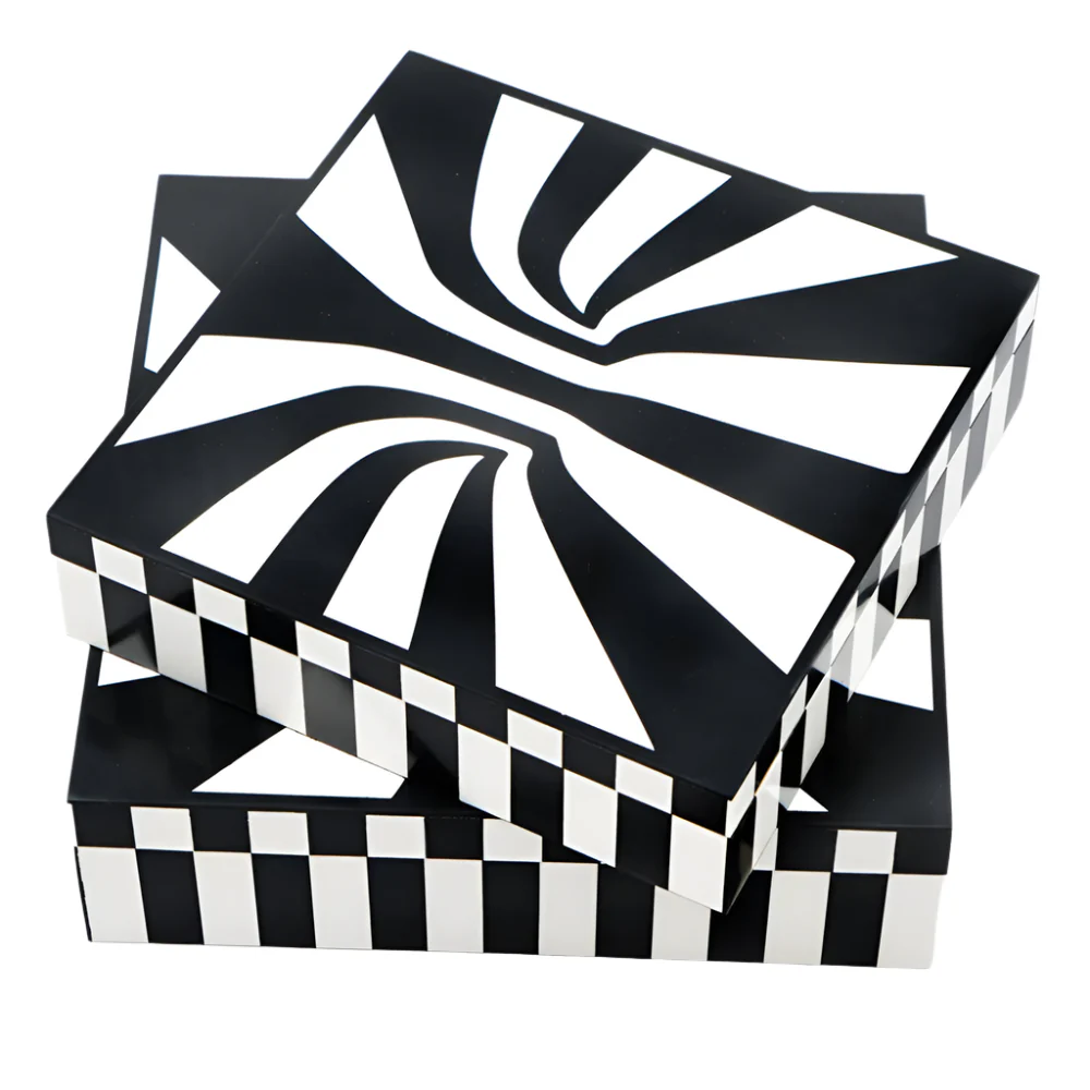 Hypnotic Pattern Box, Set of 2
