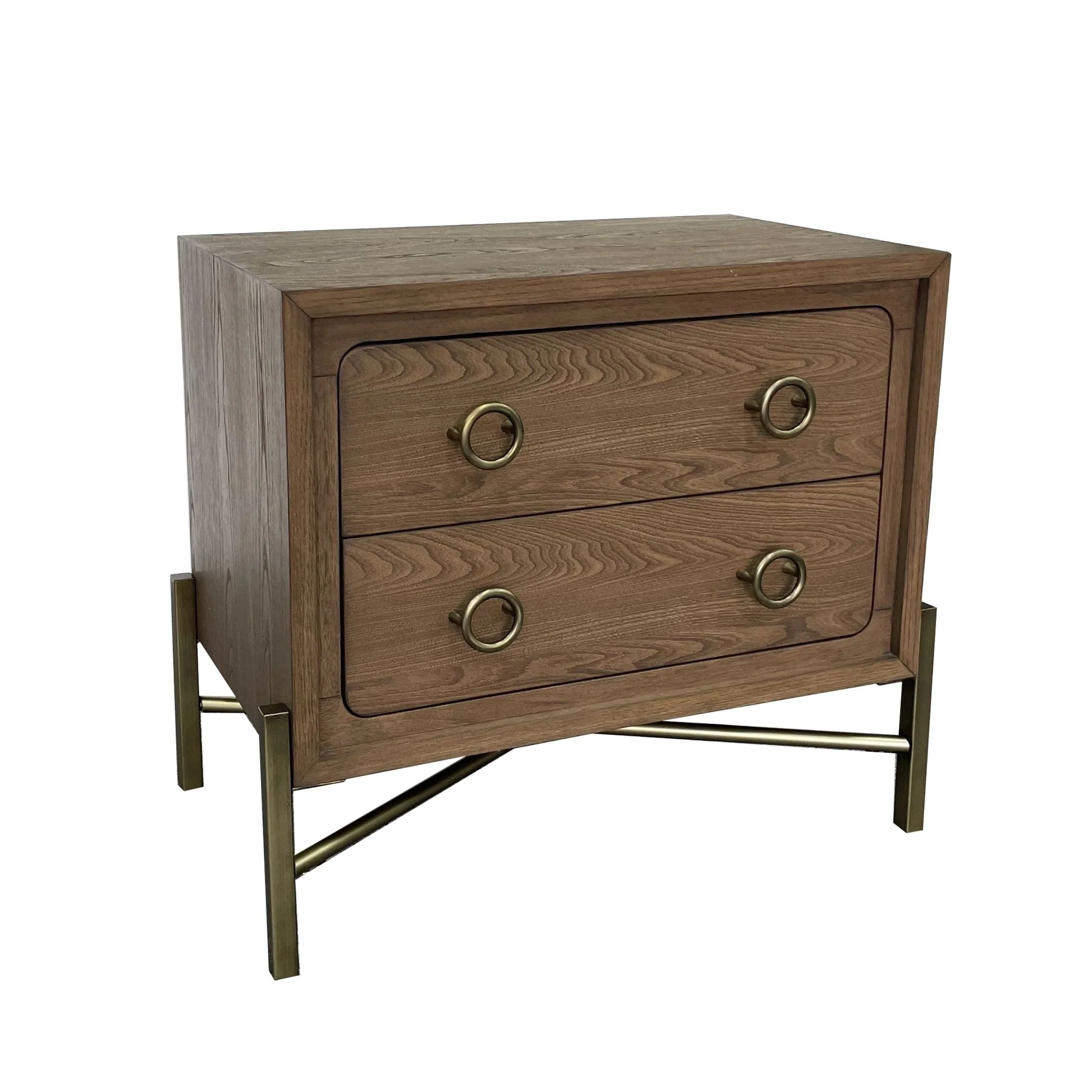 2 Drawer Nightstand with USB