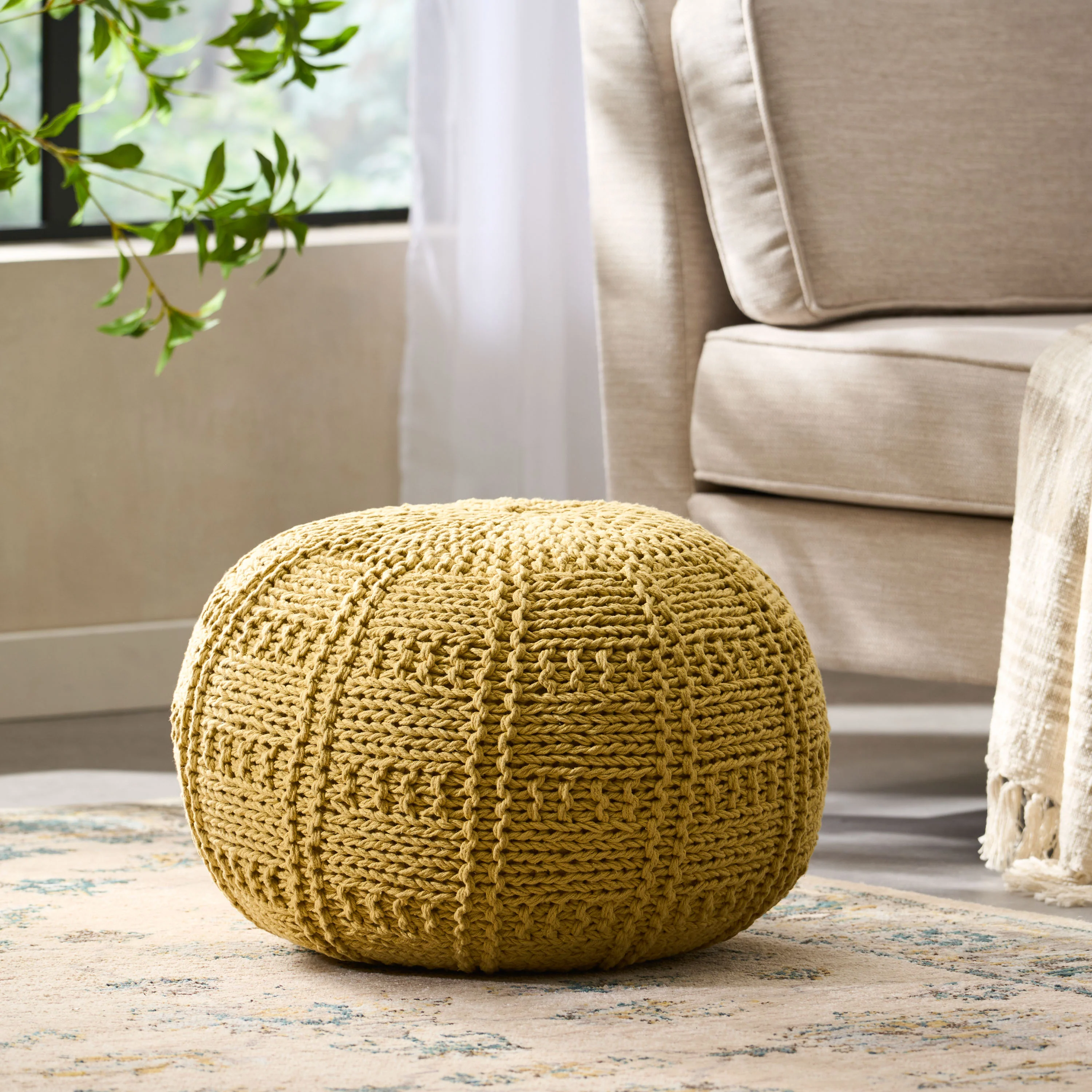 Yuny Knitted Pouf