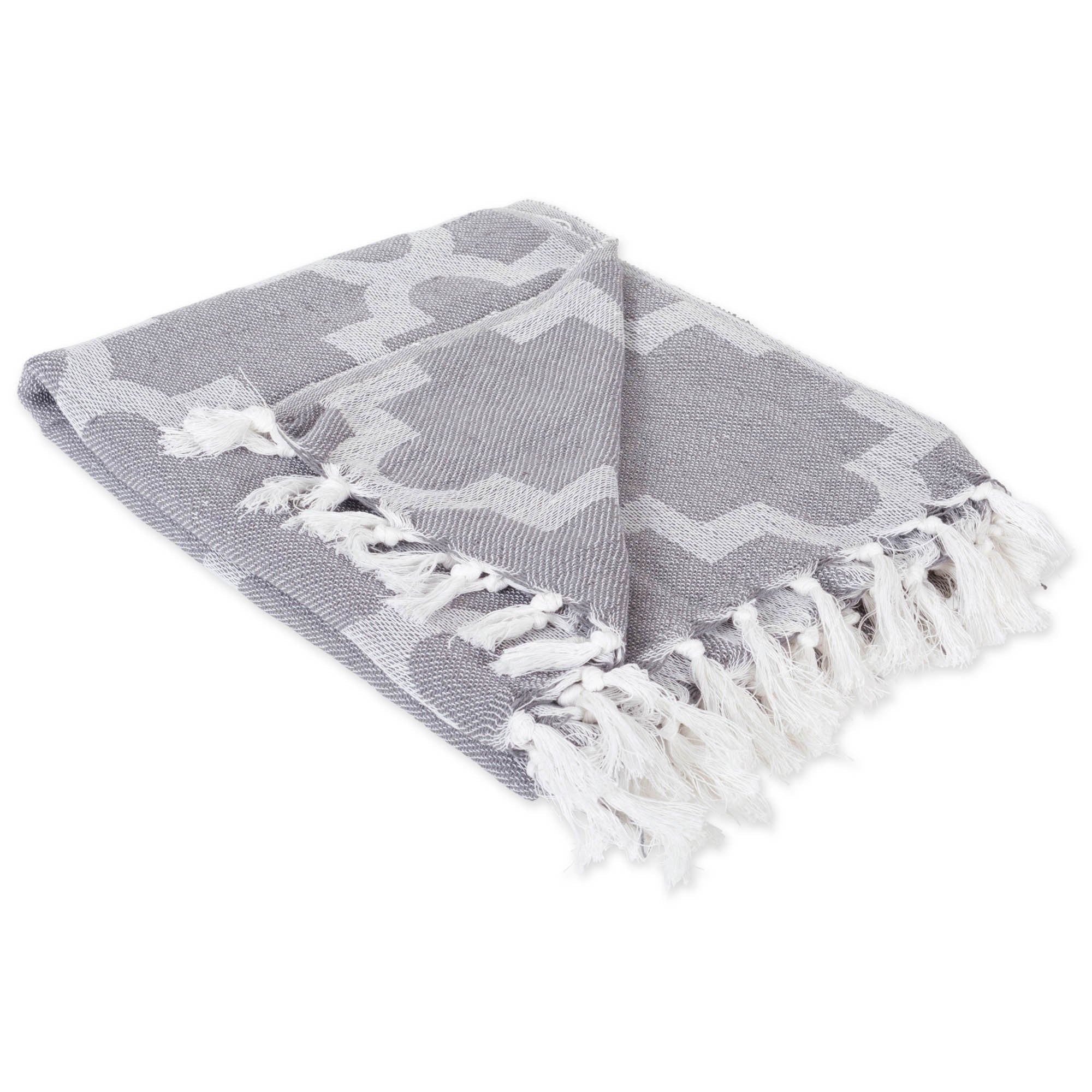 Gray Lattice Throw
