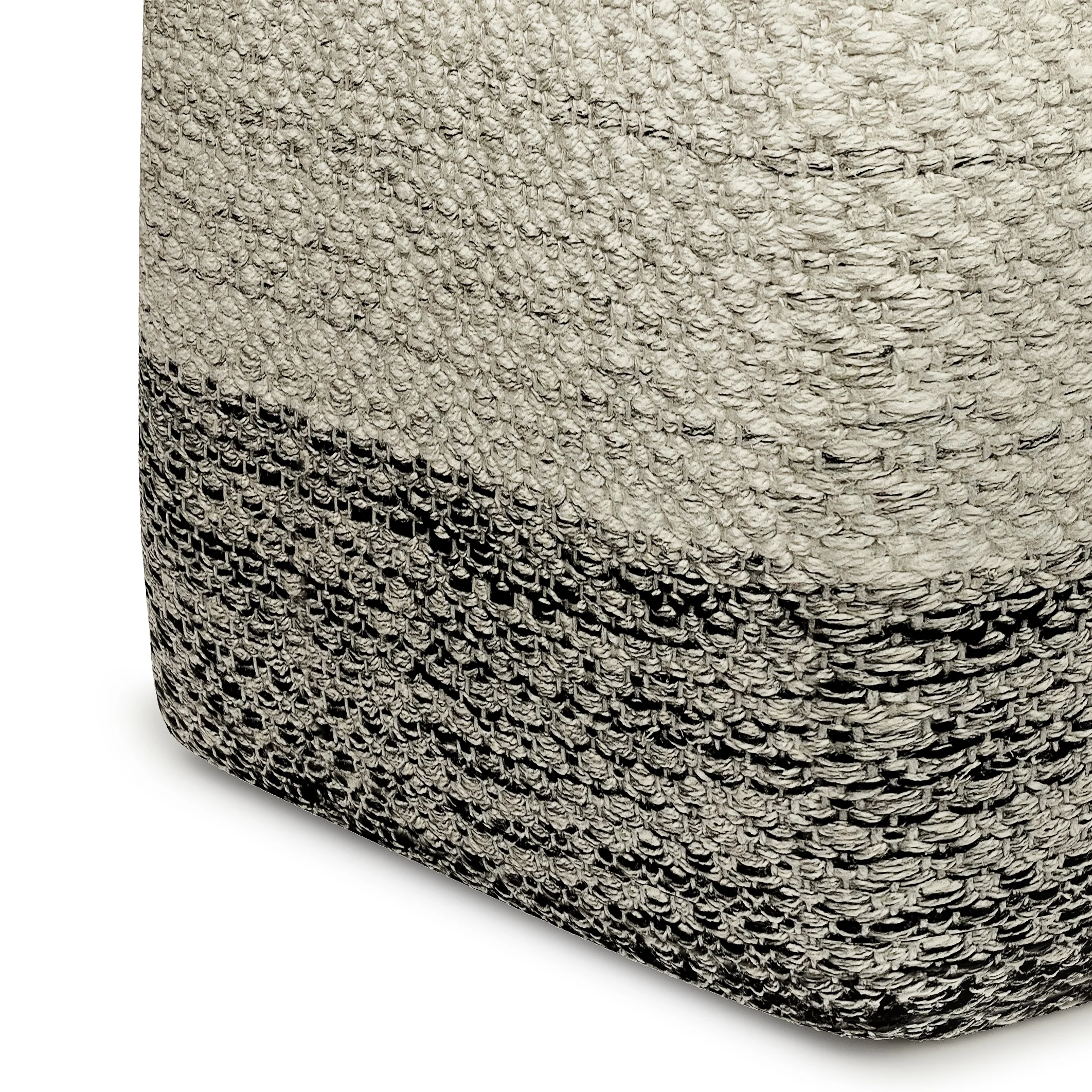 Macie Square Woven Outdoor Pouf