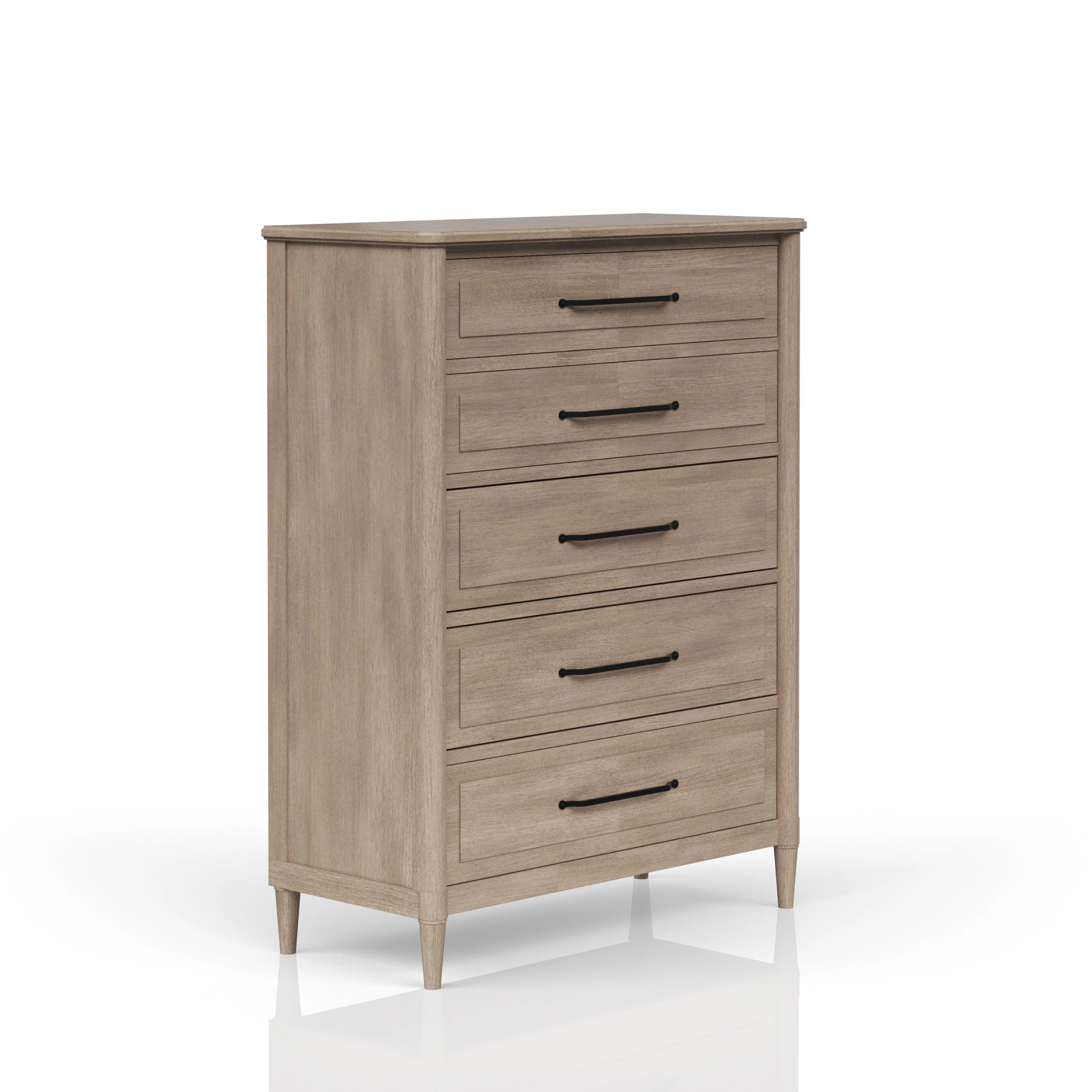Solid Wood Chest with 5 Drawers