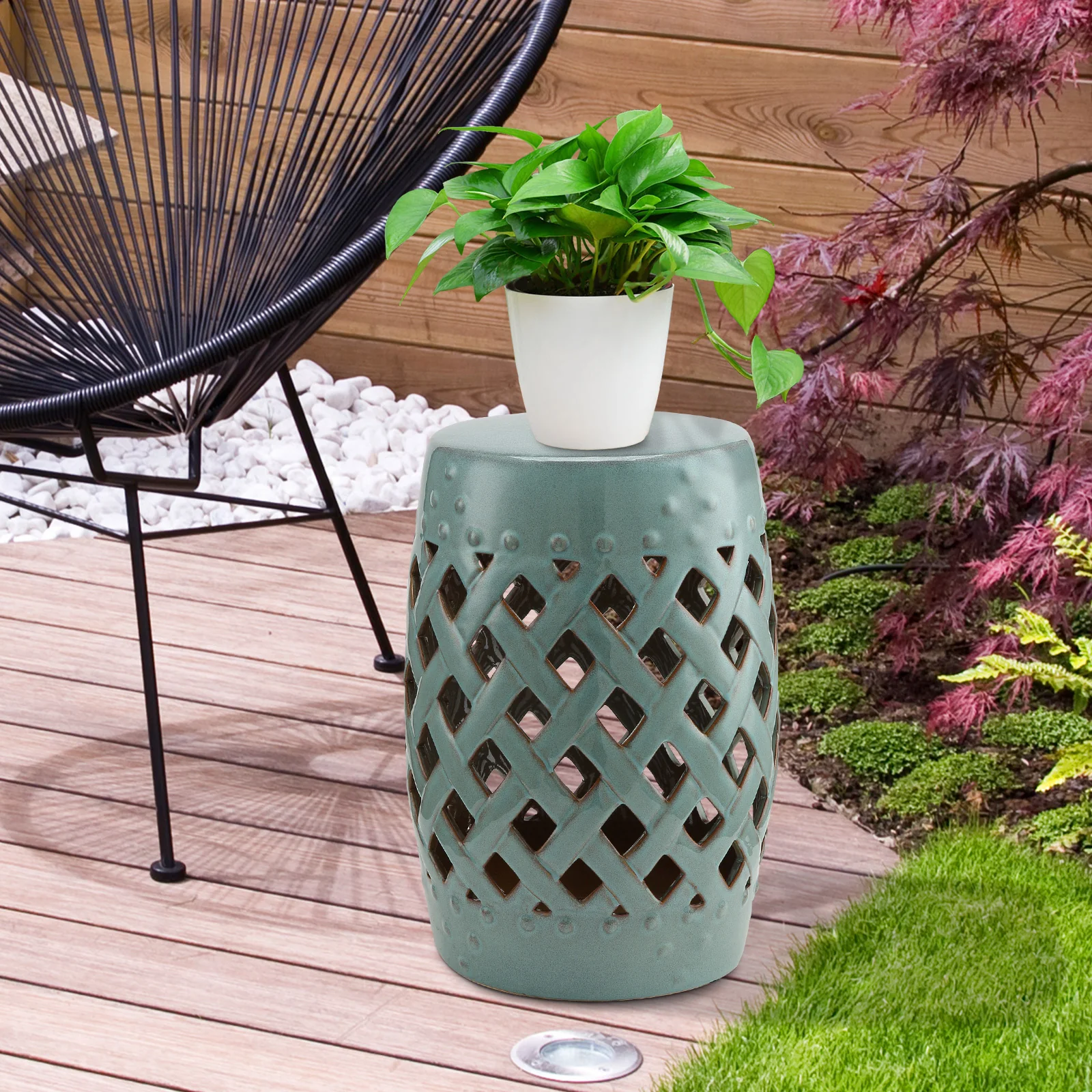 Outsunny Ceramic Garden Stool