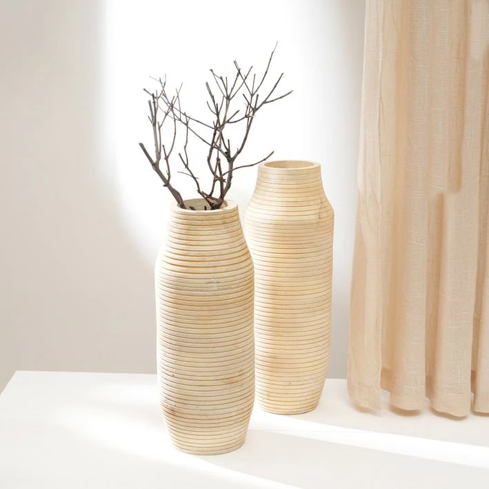 Tall Mango Wood Vase