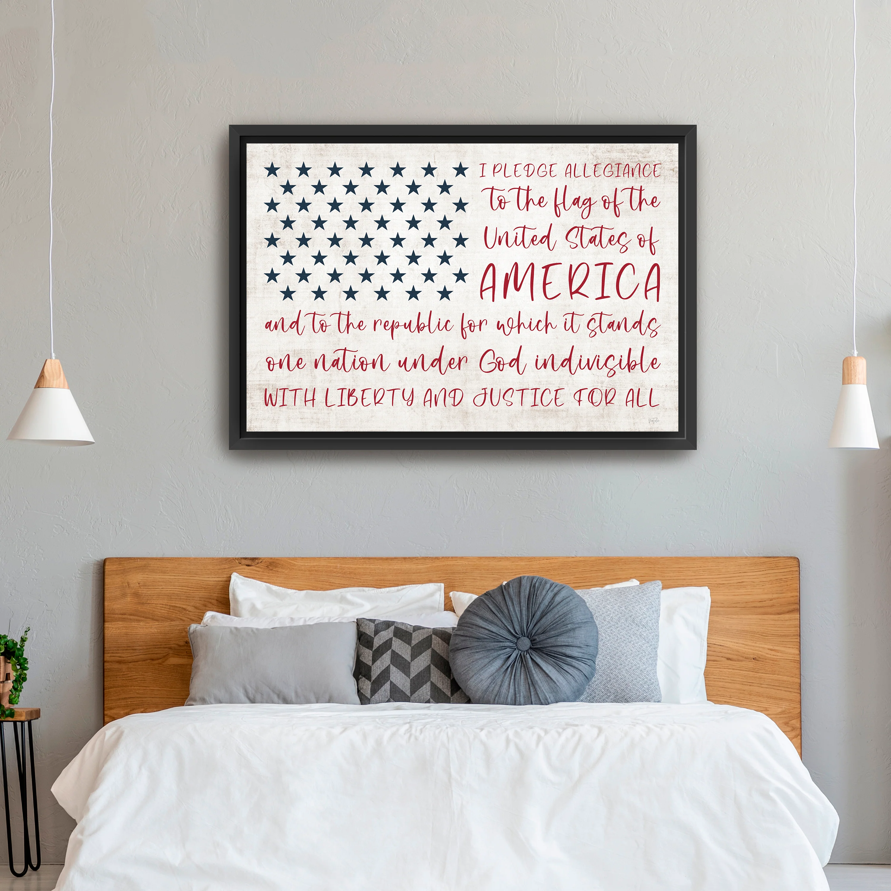Type Flag Canvas Giclee