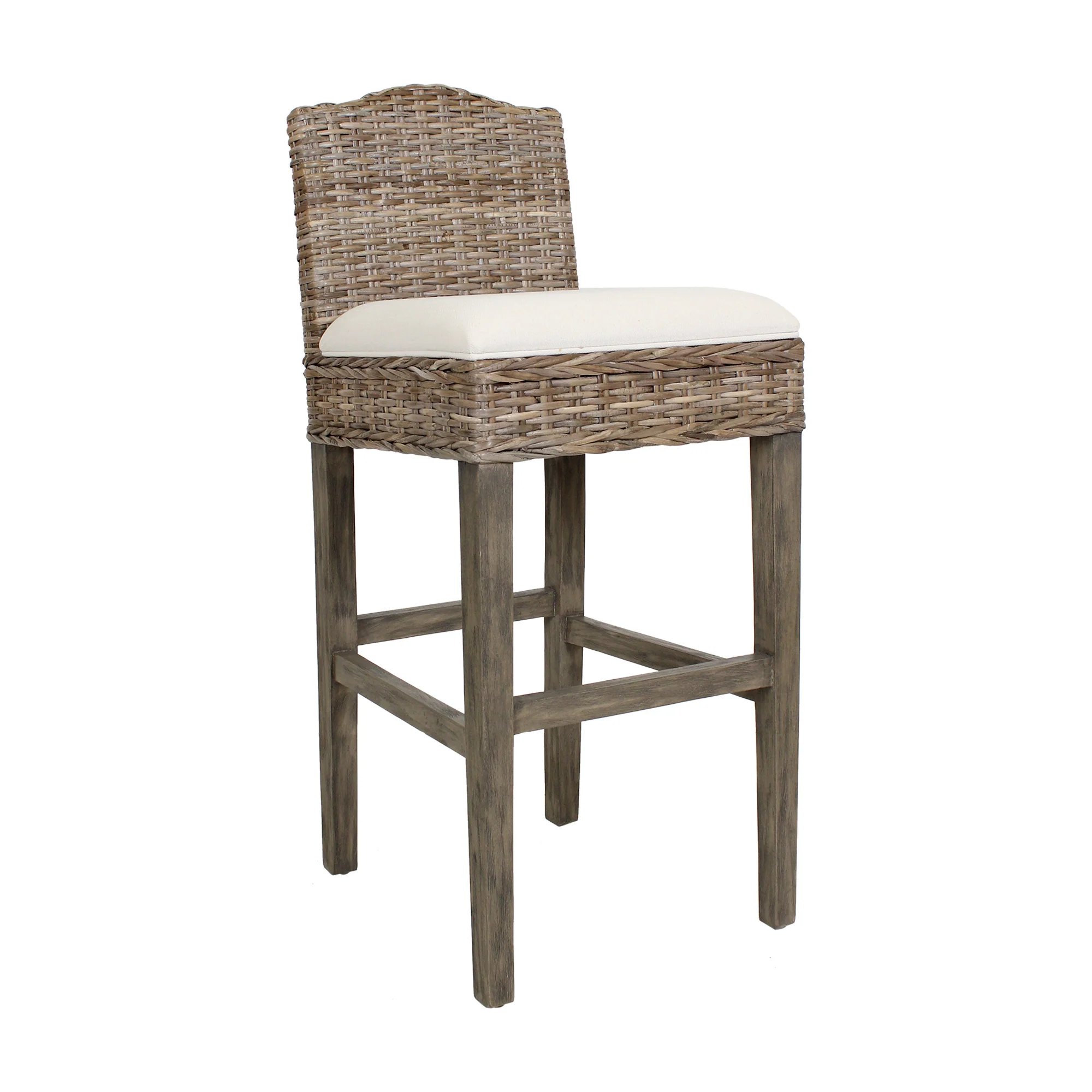 Bia Woven Rattan Bar Stool