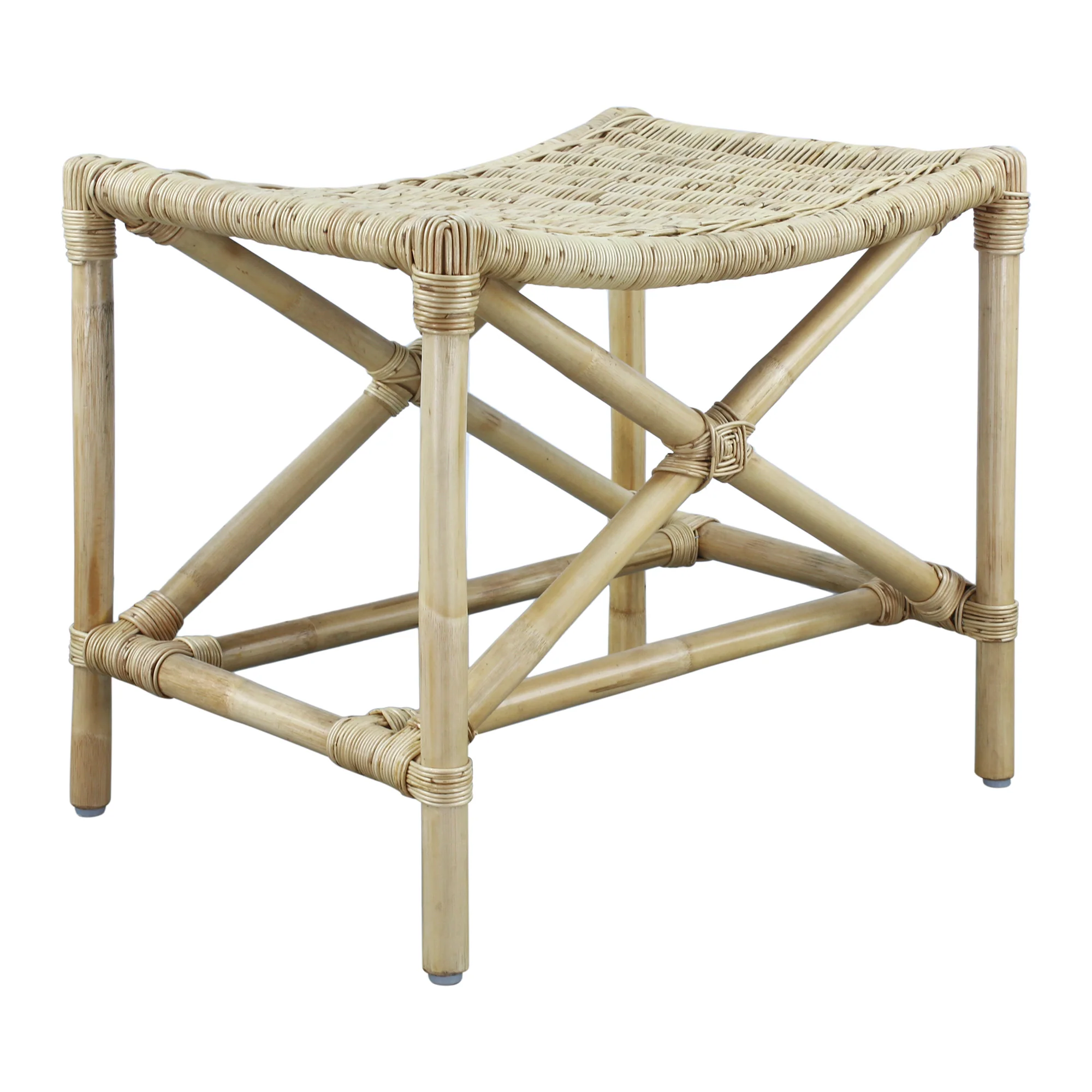 Rattan Woven Director Stool
