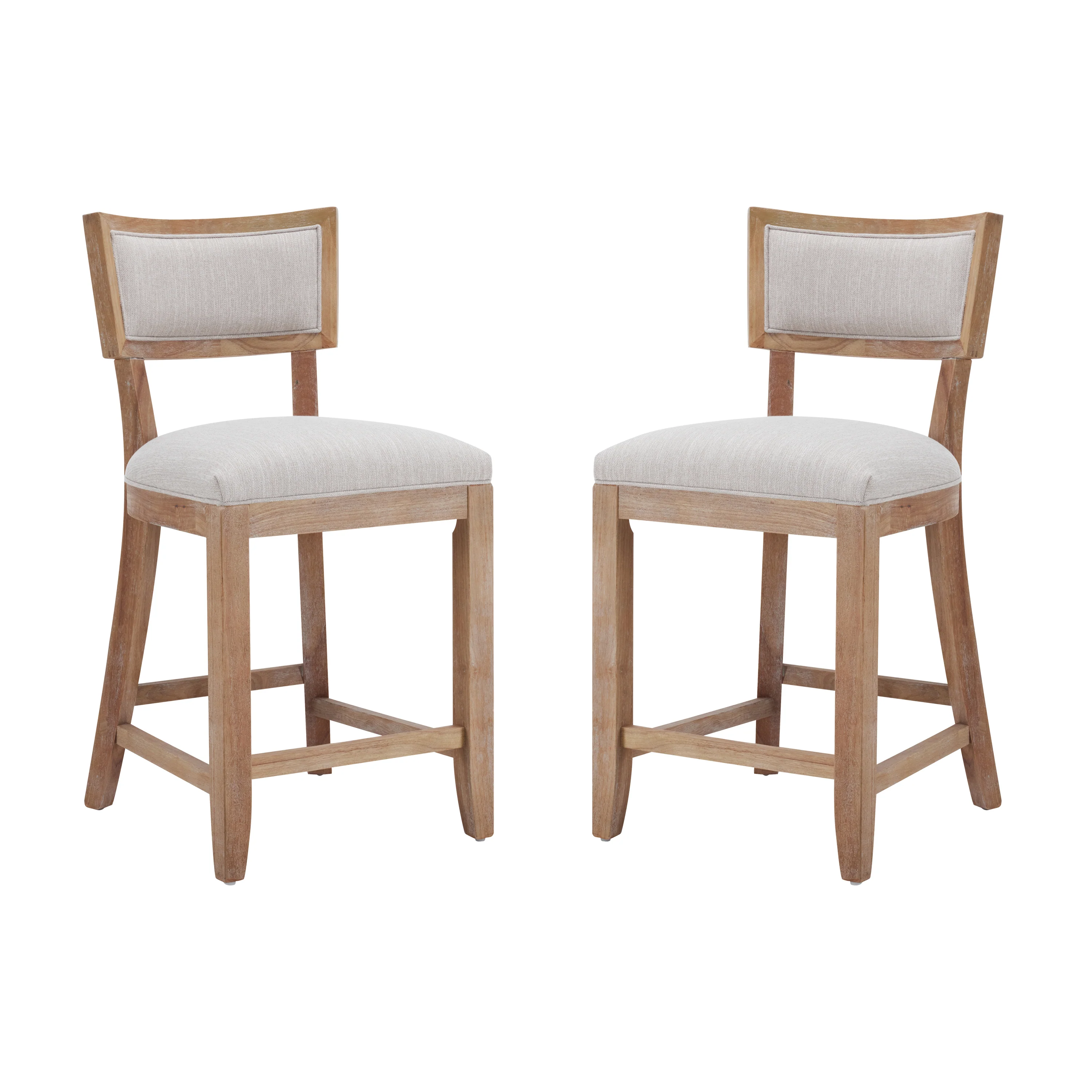 Natural Counter Stools, Set of 2