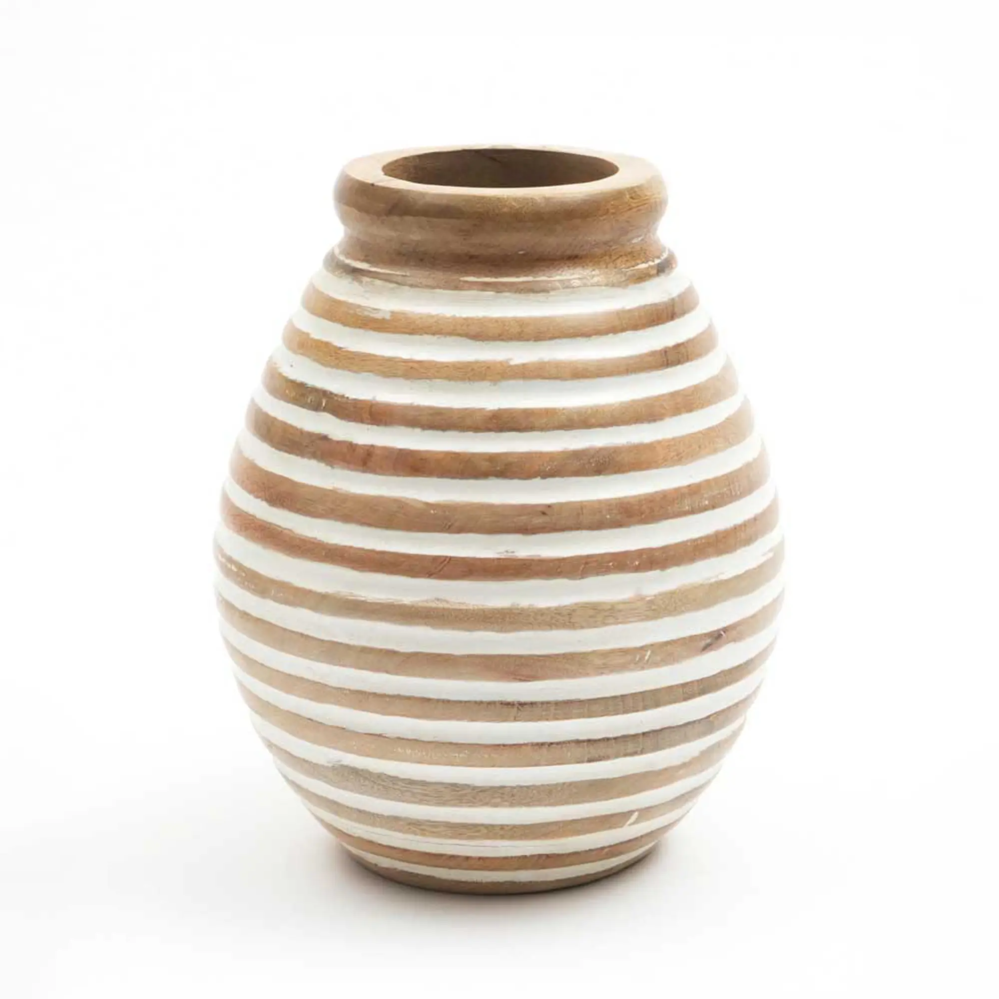 Nifa Round Mango Wood Vase
