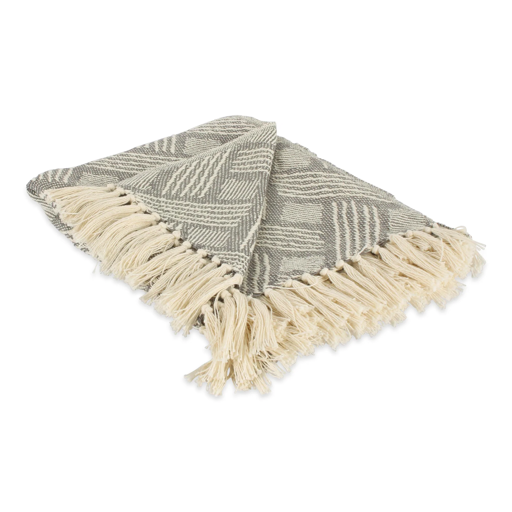 Gray Basketweave Throw
