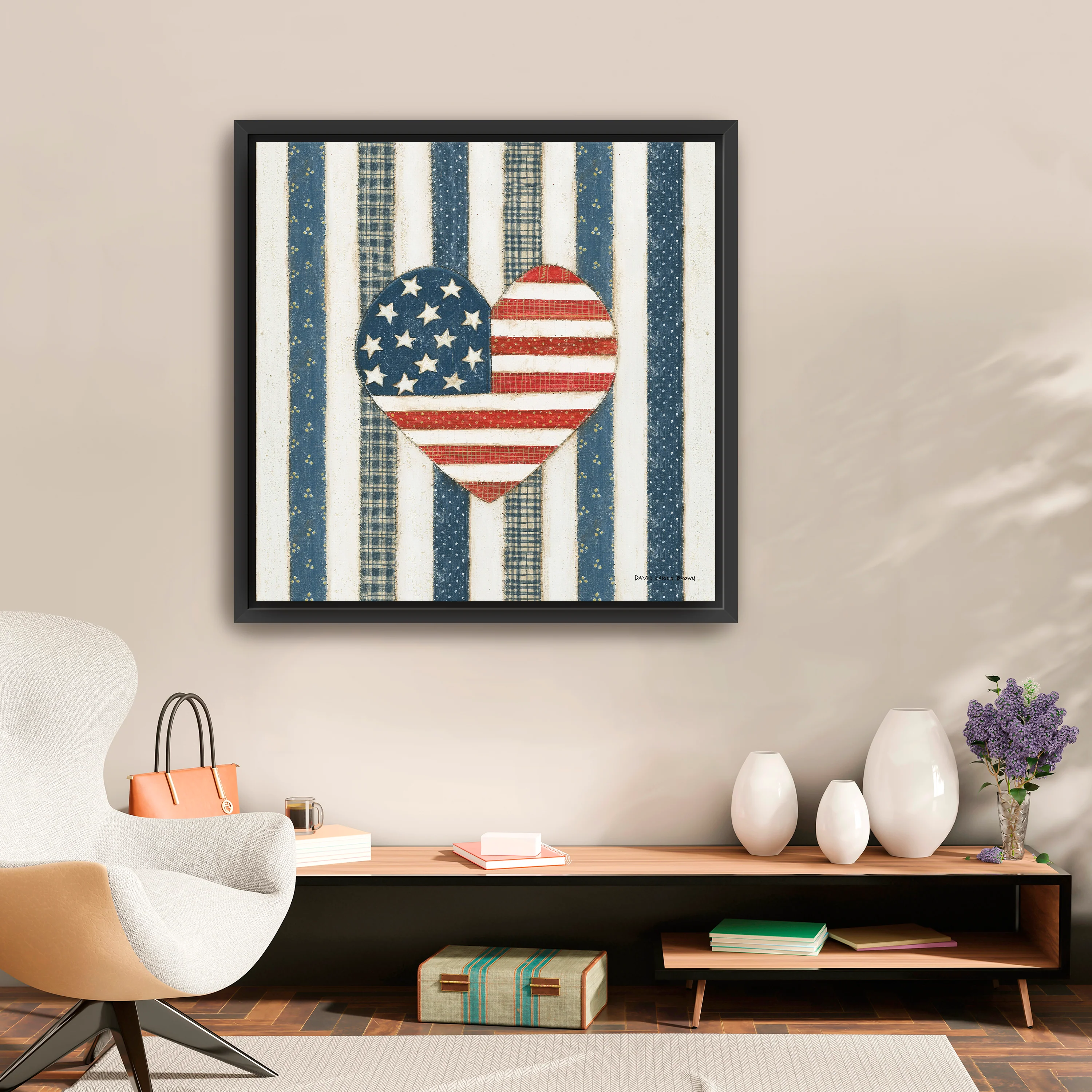 Americana Quilt VI Canvas Giclee