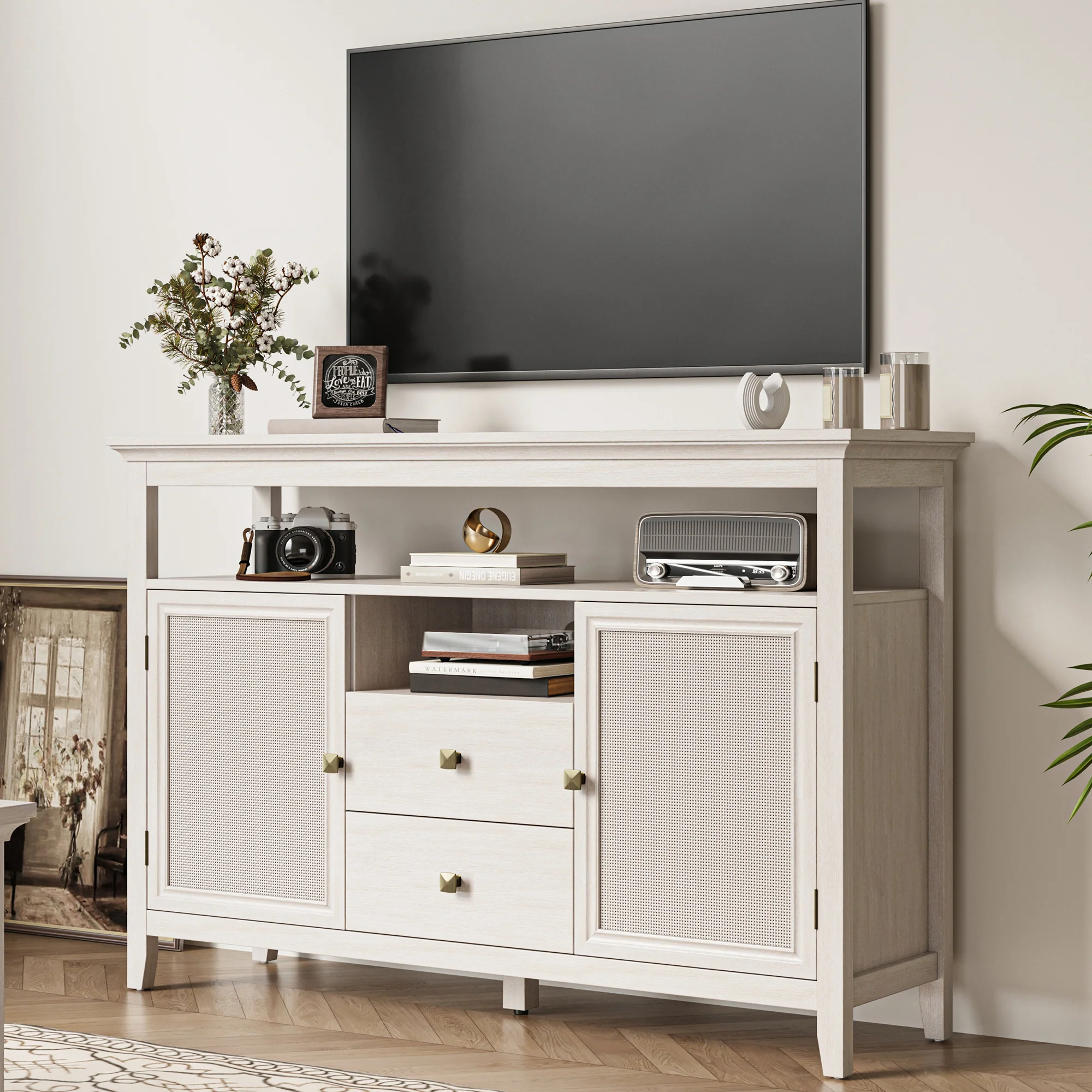 Boho Rattan Sideboard