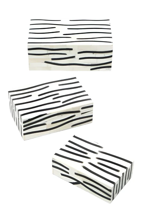 Modern Stripes Box, Set of 3
