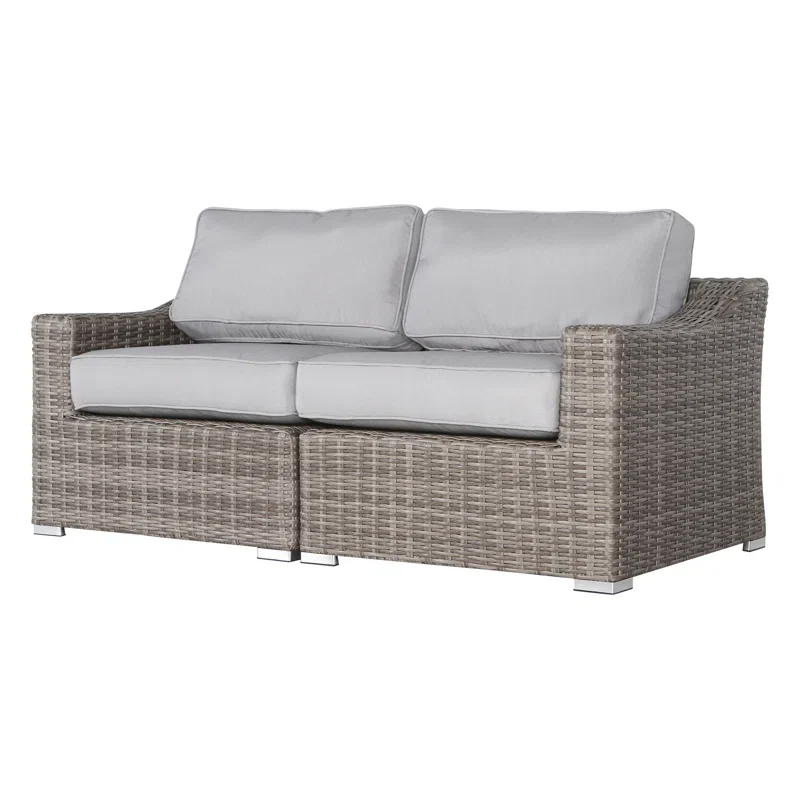 Chic Wicker Outdoor Loveseat