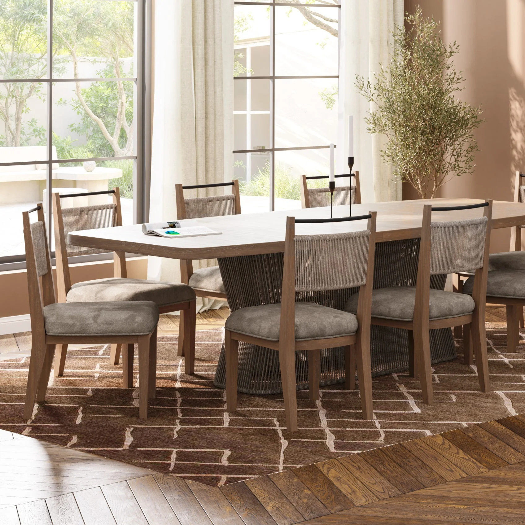 Rope Base Dining Table