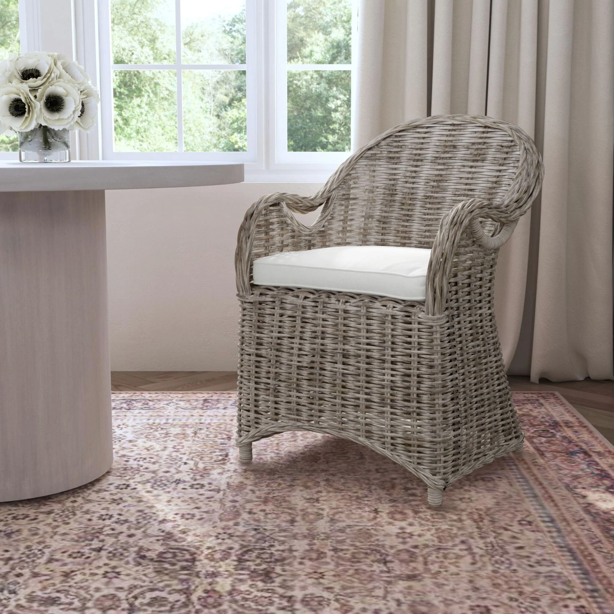 Colina Rattan Dining Arm Chair