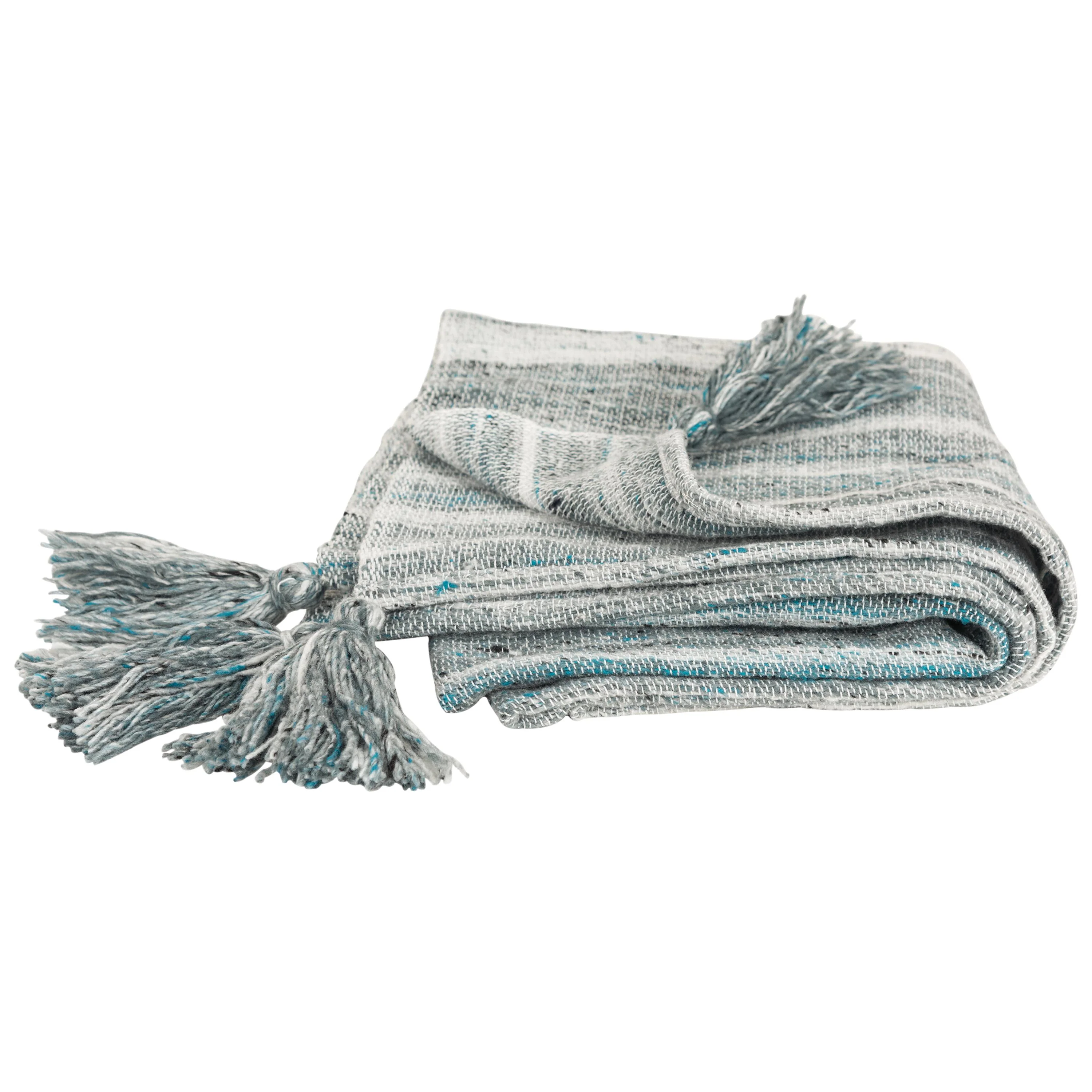 Woven Abstract Tassel Throw