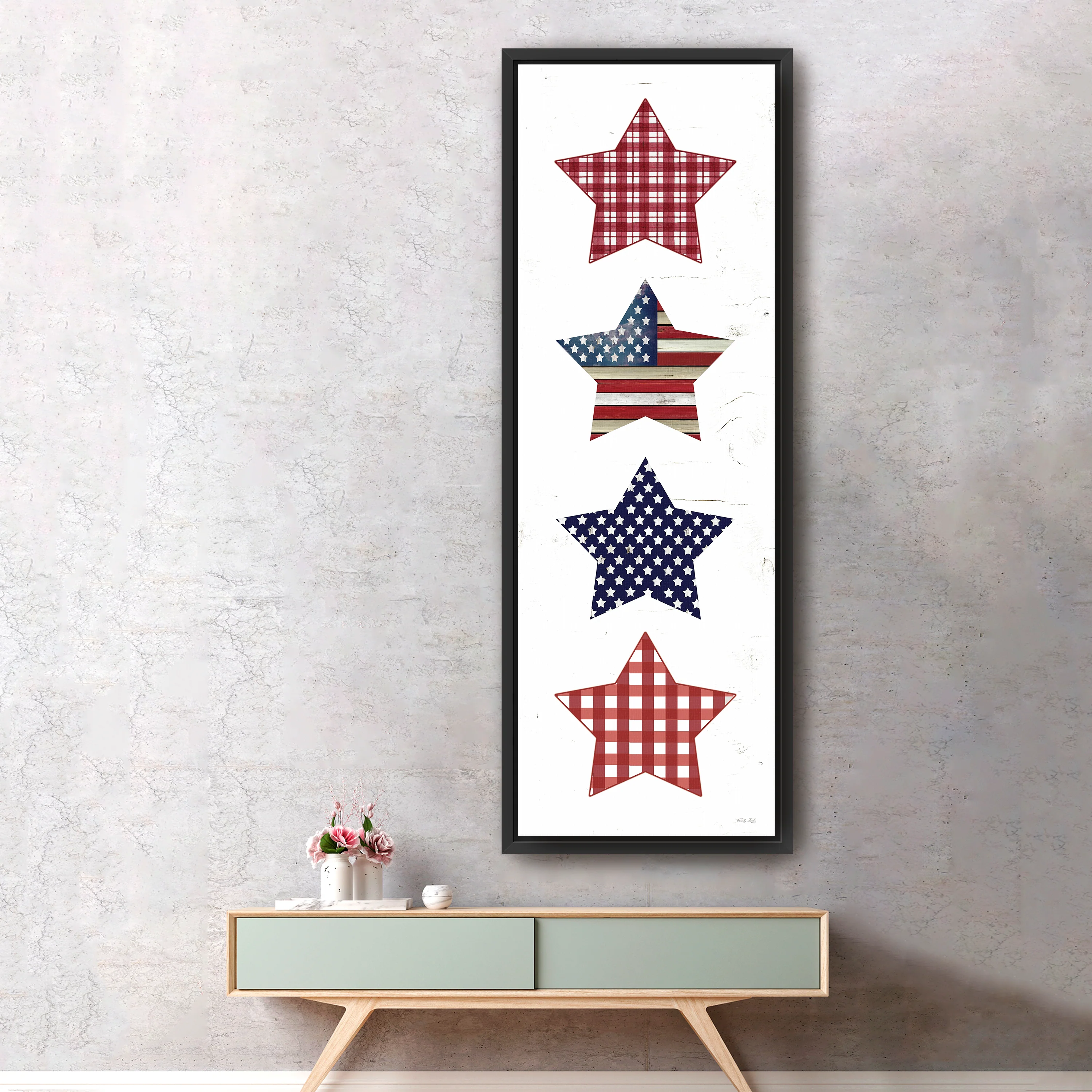 Patriotic Stars Canvas Giclee