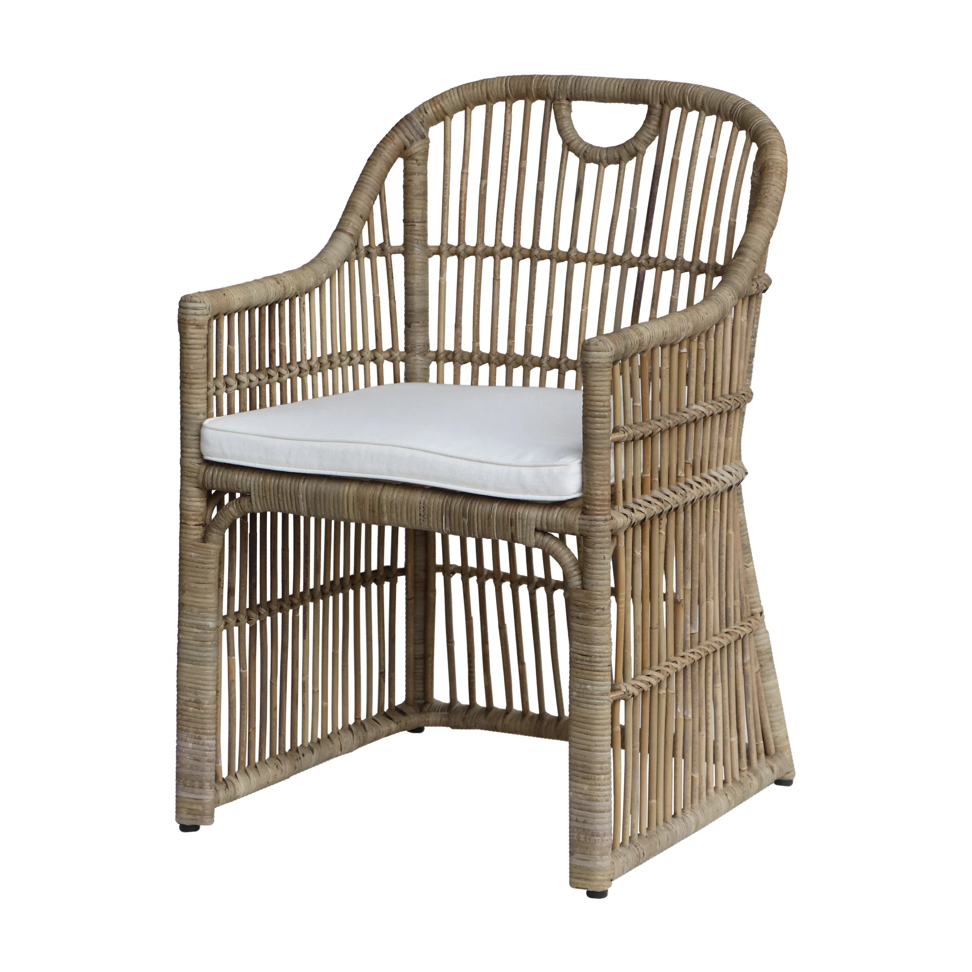 Dawson Rattan Dining Arm Chair
