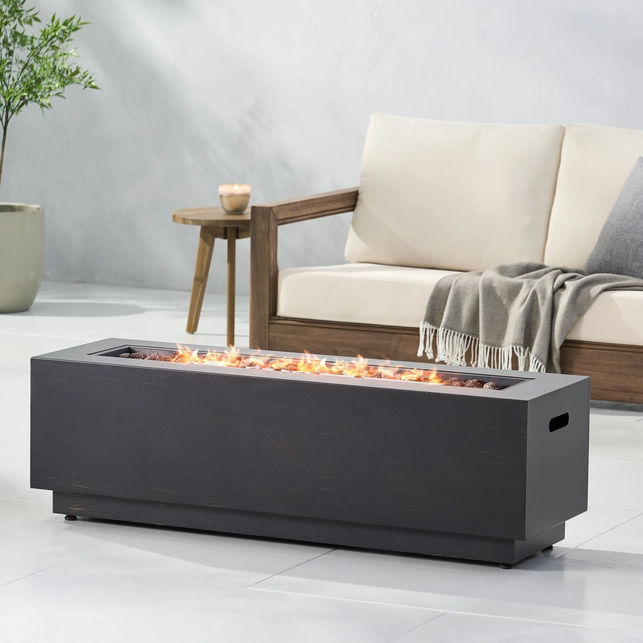 Outdoor Rectangular Fire Pit