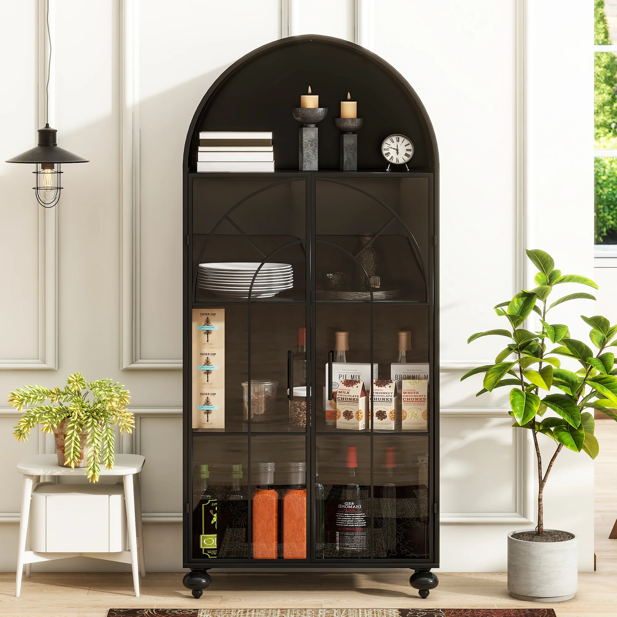 Modern Arched Storage Cabinet