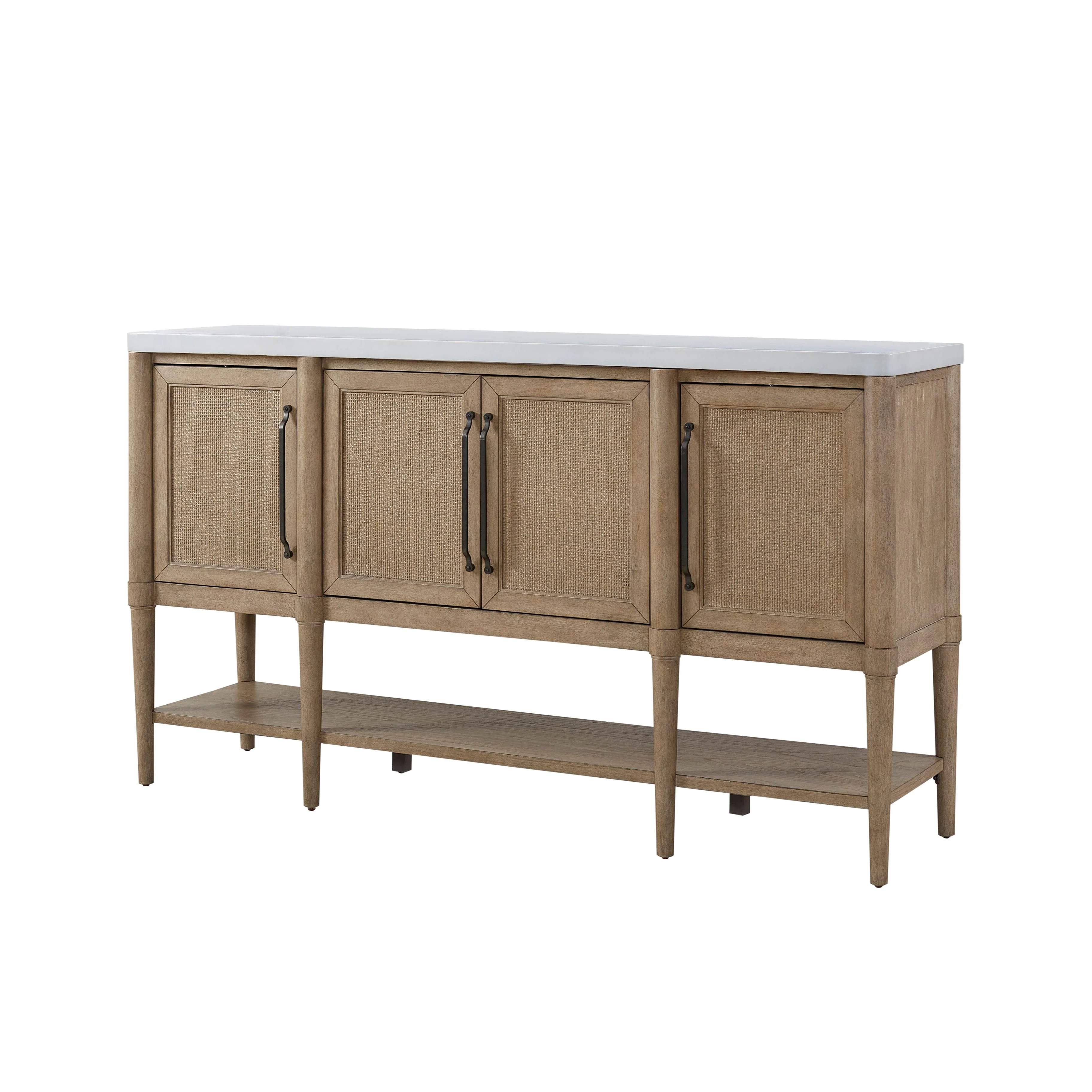 4-Door Server with Bottom Shelf