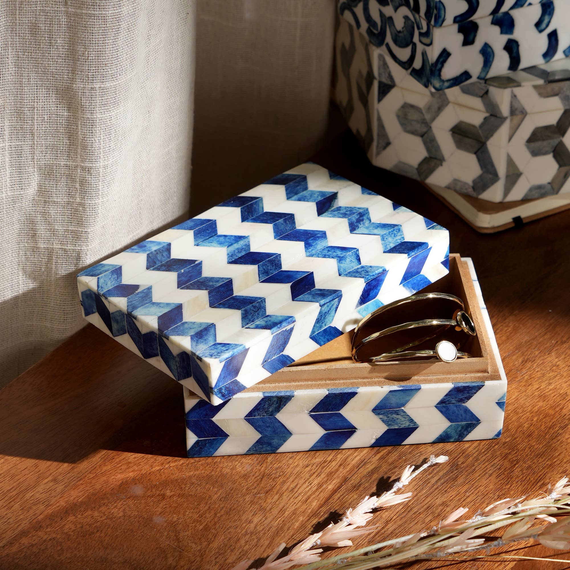 Zany Zigzag Wooden Box