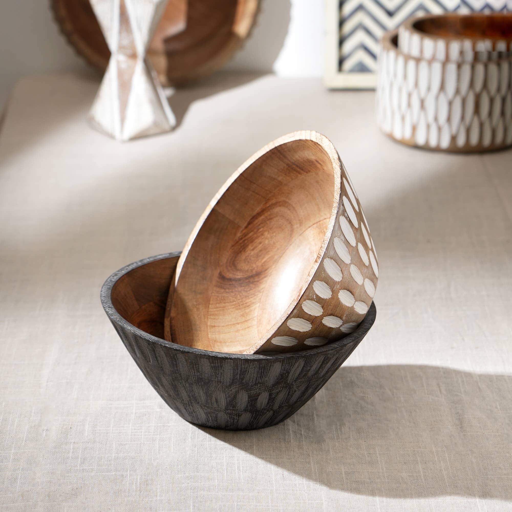 Diana Gray Mango Wood Bowl