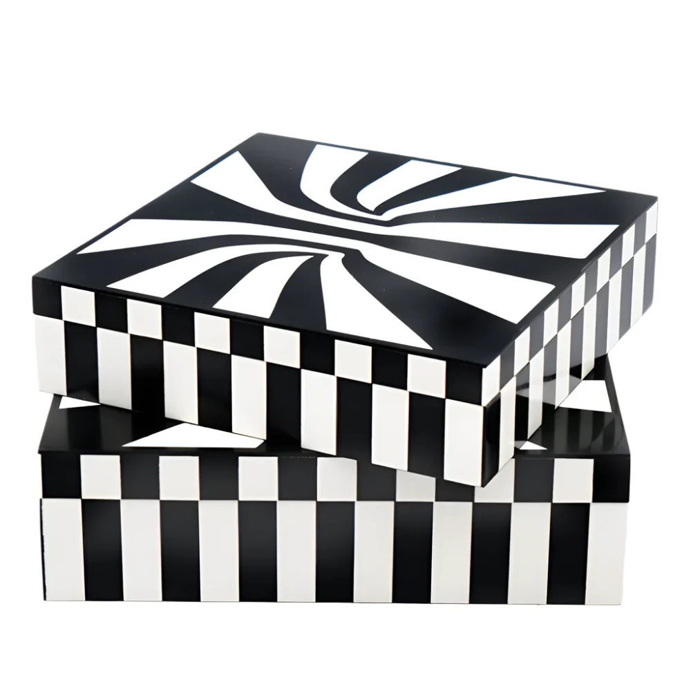 Hypnotic Pattern Box, Set of 2