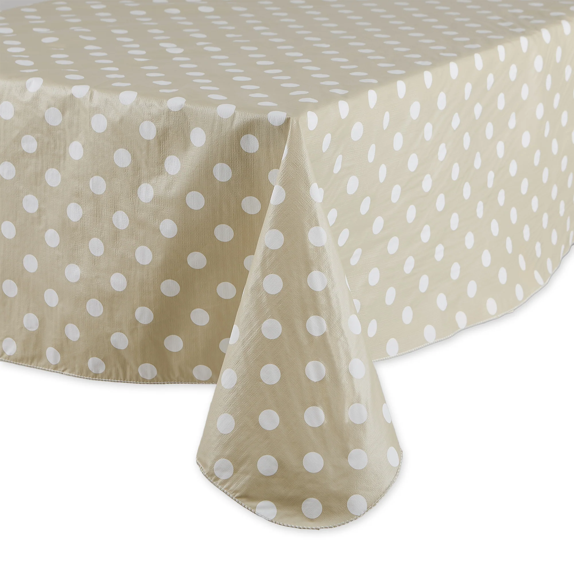 Natural Polka Dot Tablecloth