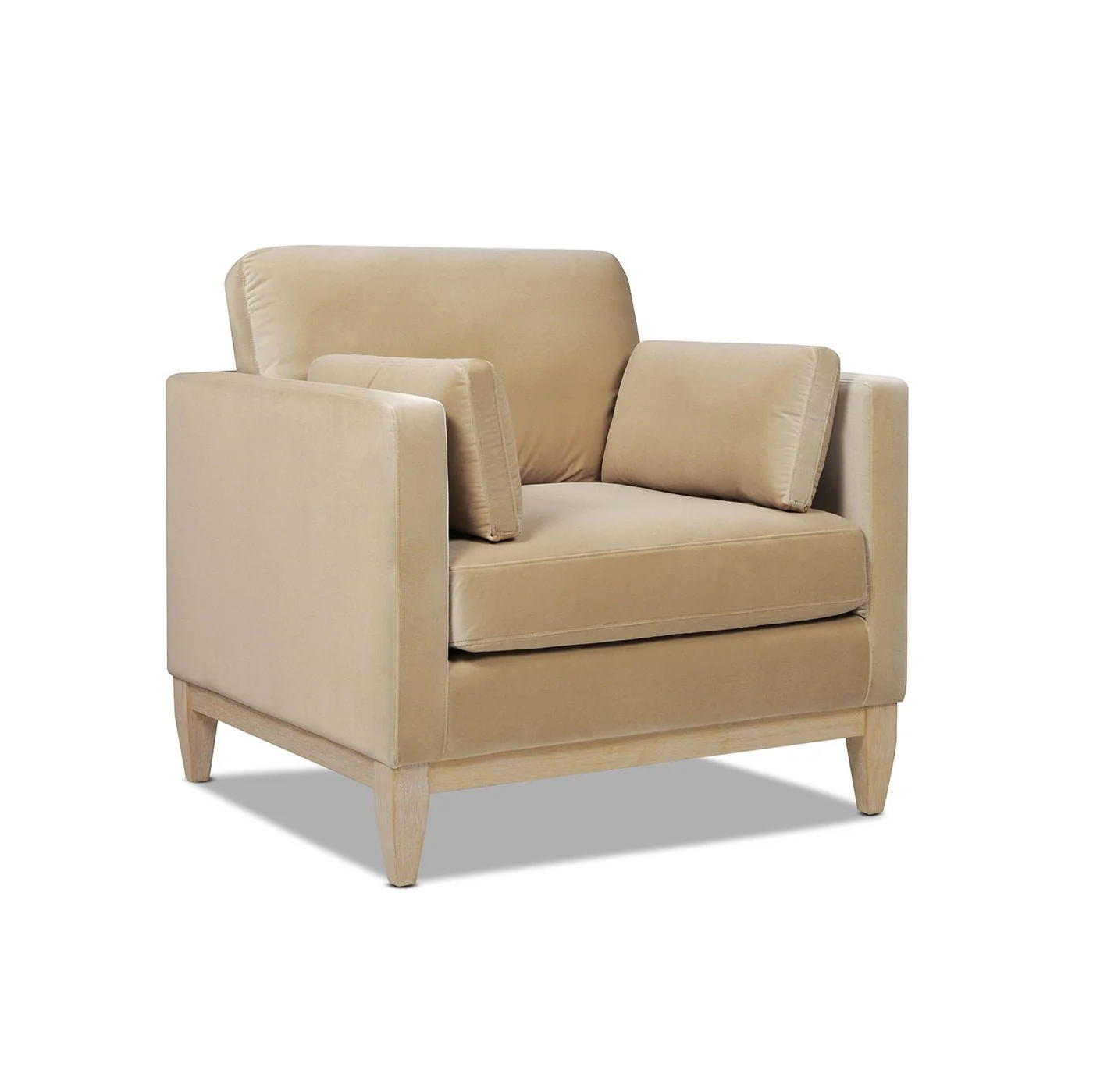 Contour Velvet Upholstered Accent Chair with Removable and Reversible Back