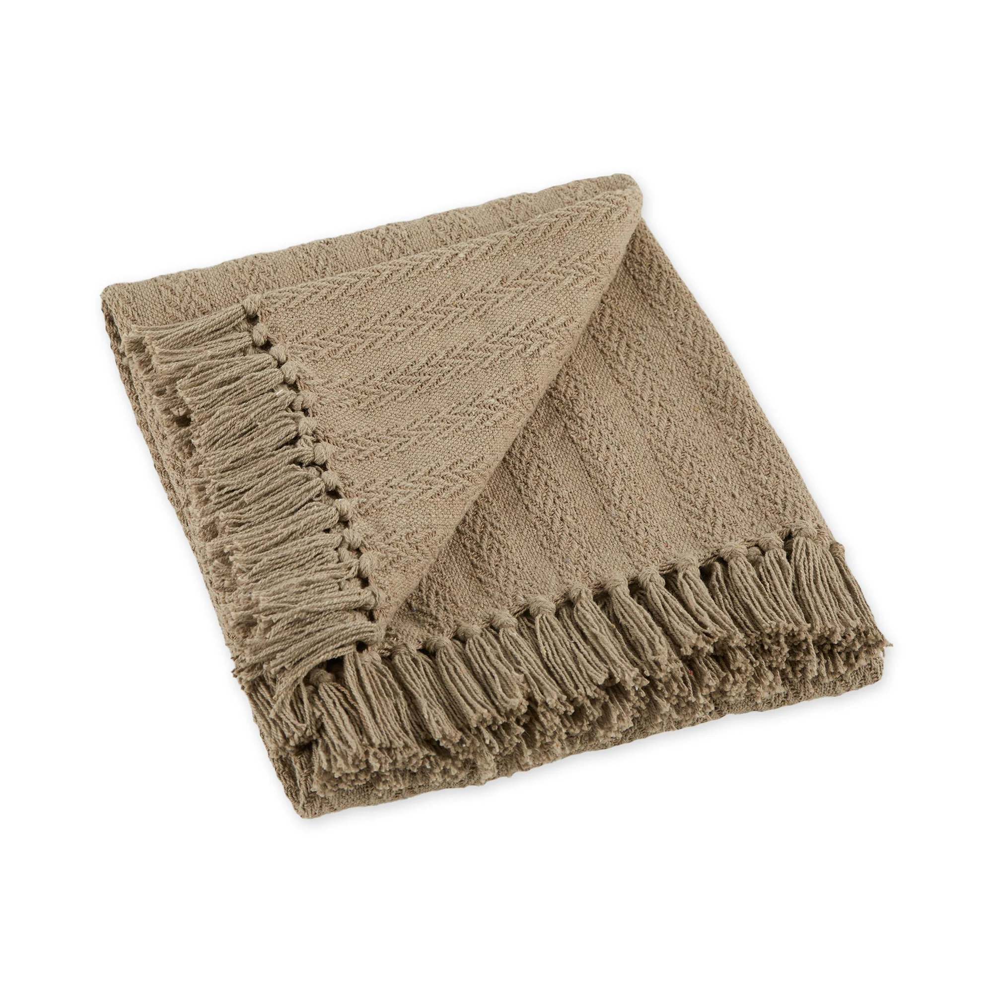Stone Tonal Textured Throw