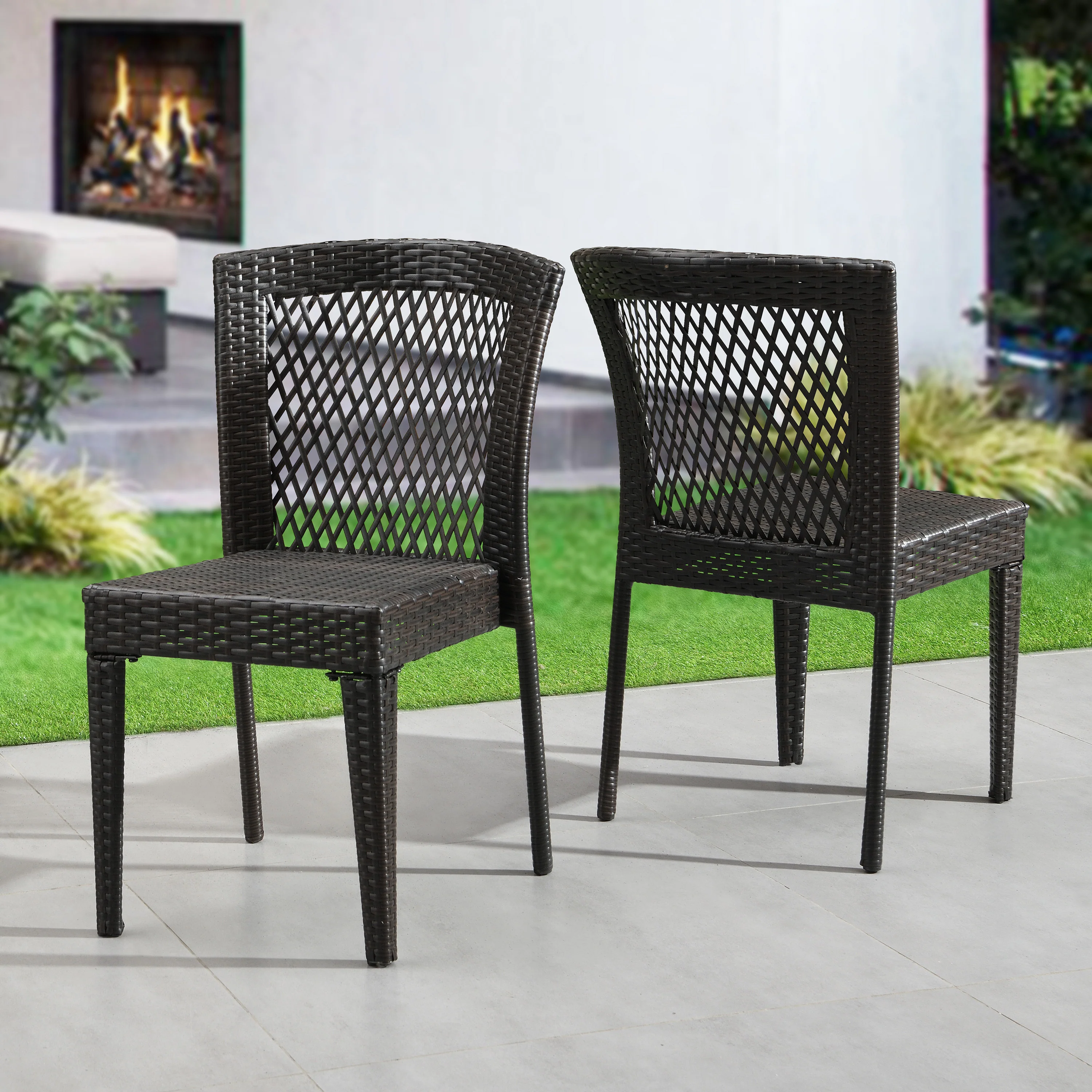 Set of 2 Outdoor Dining Chairs