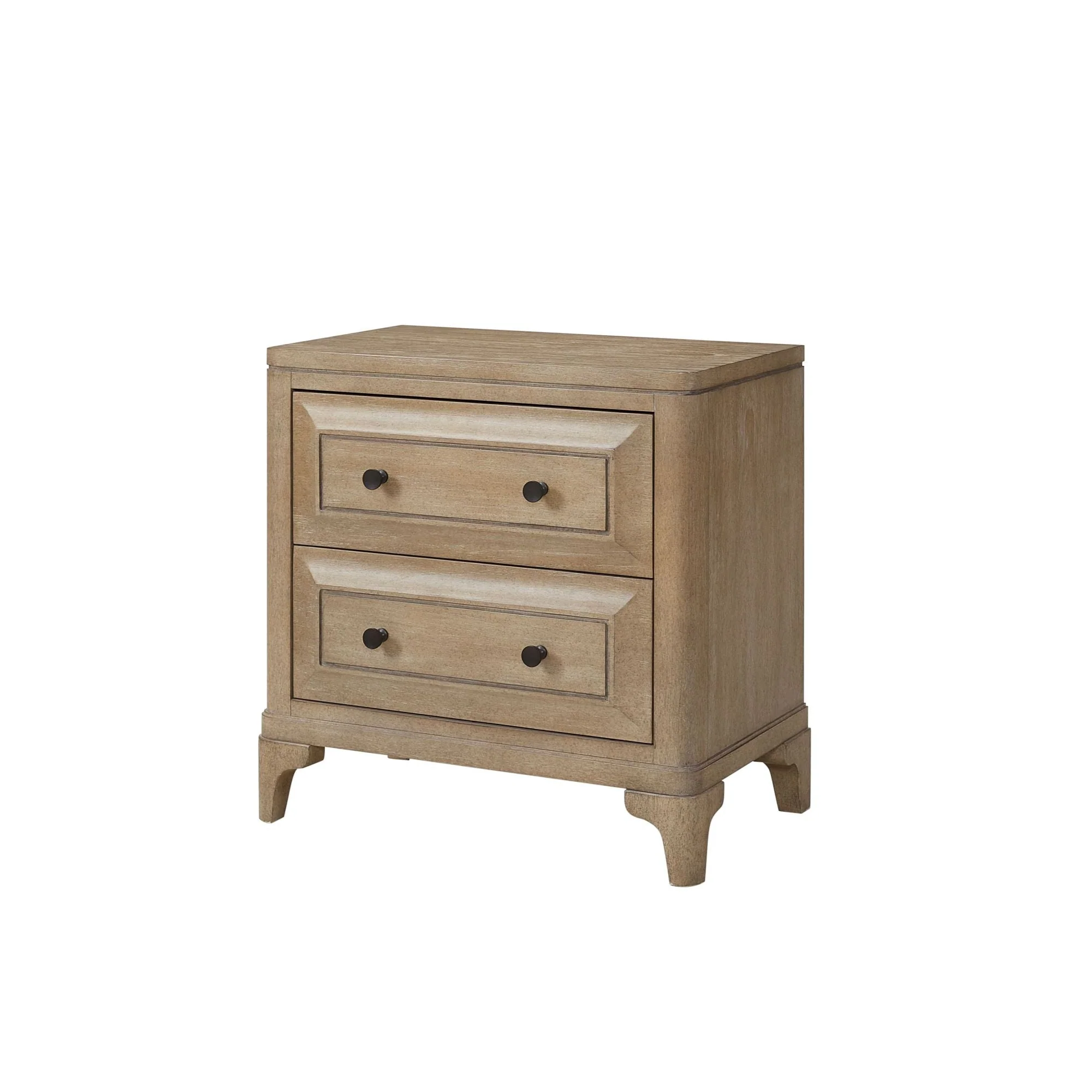 Sand Finish 2 Drawer Nightstand