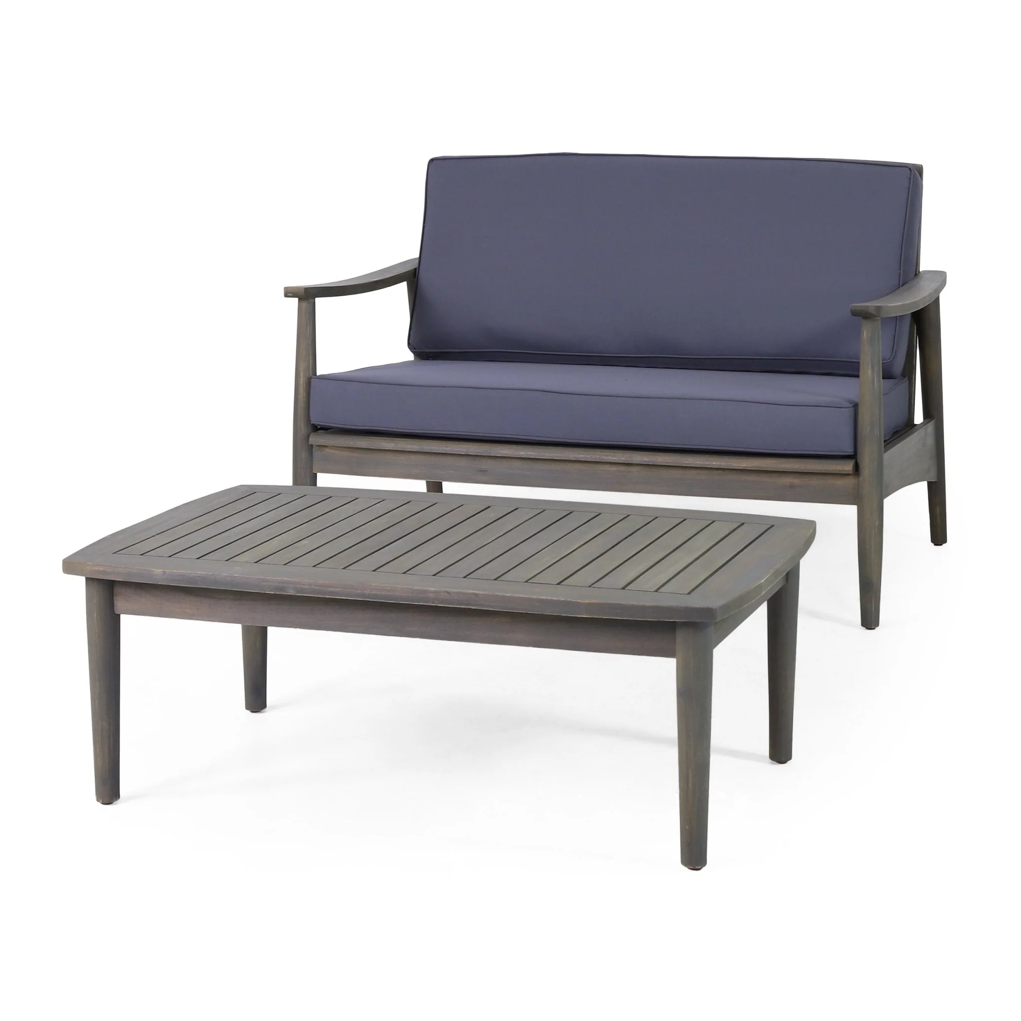 Outdoor Coffee Set with Loveseat