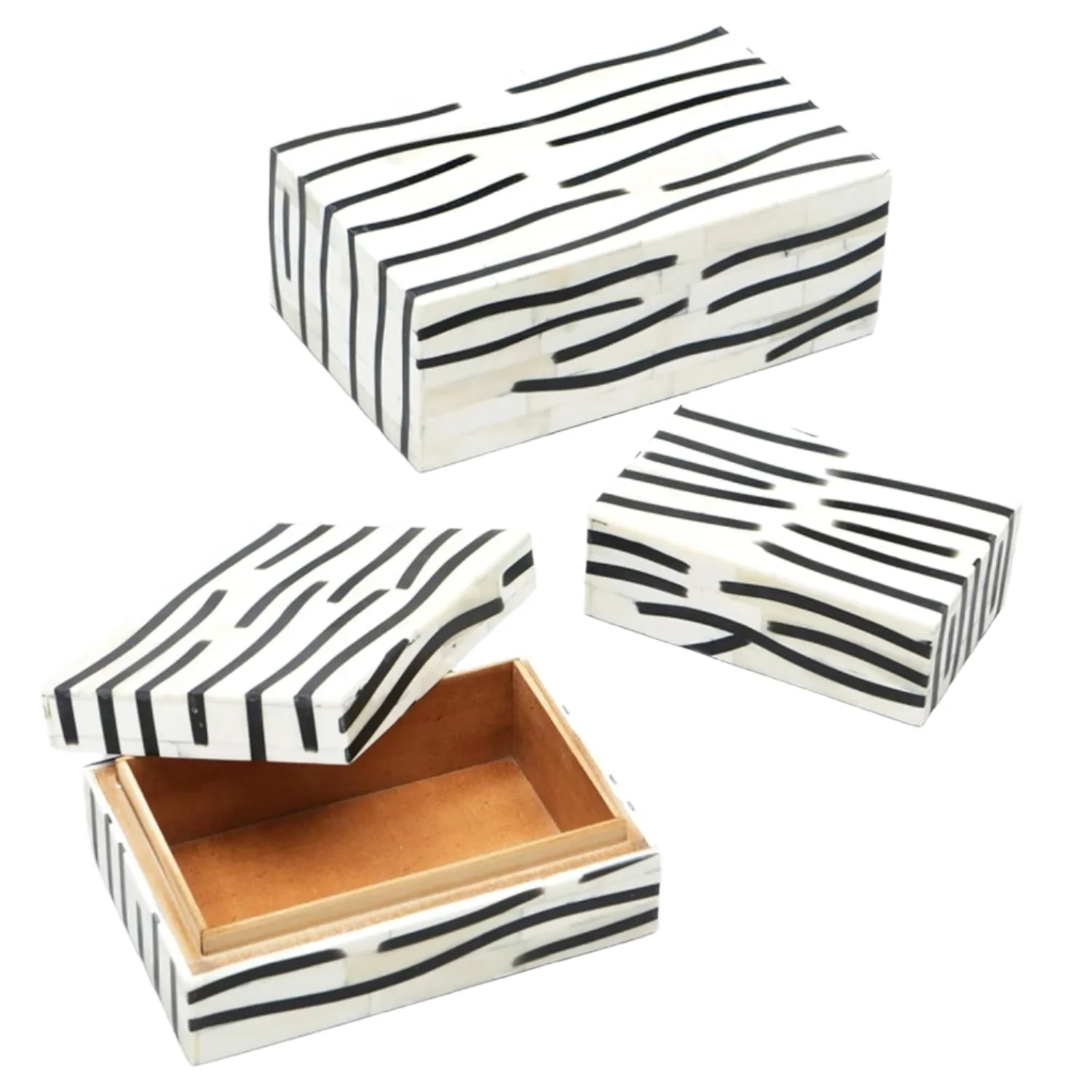 Modern Stripes Box, Set of 3