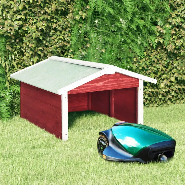 VidaXL Lawnmower Shed Automower Cover Patio Robot Mower Shelter Solid Firwood