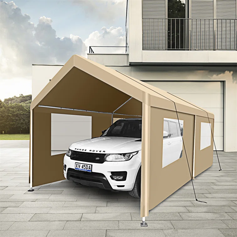 Carport, Heavy Duty Portable Carport Garage Tent For Outdoor Storage Shelter