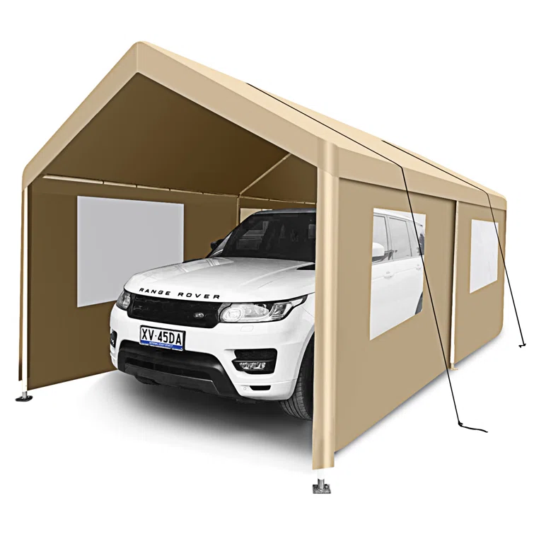 Carport, Heavy Duty Portable Carport Garage Tent For Outdoor Storage Shelter