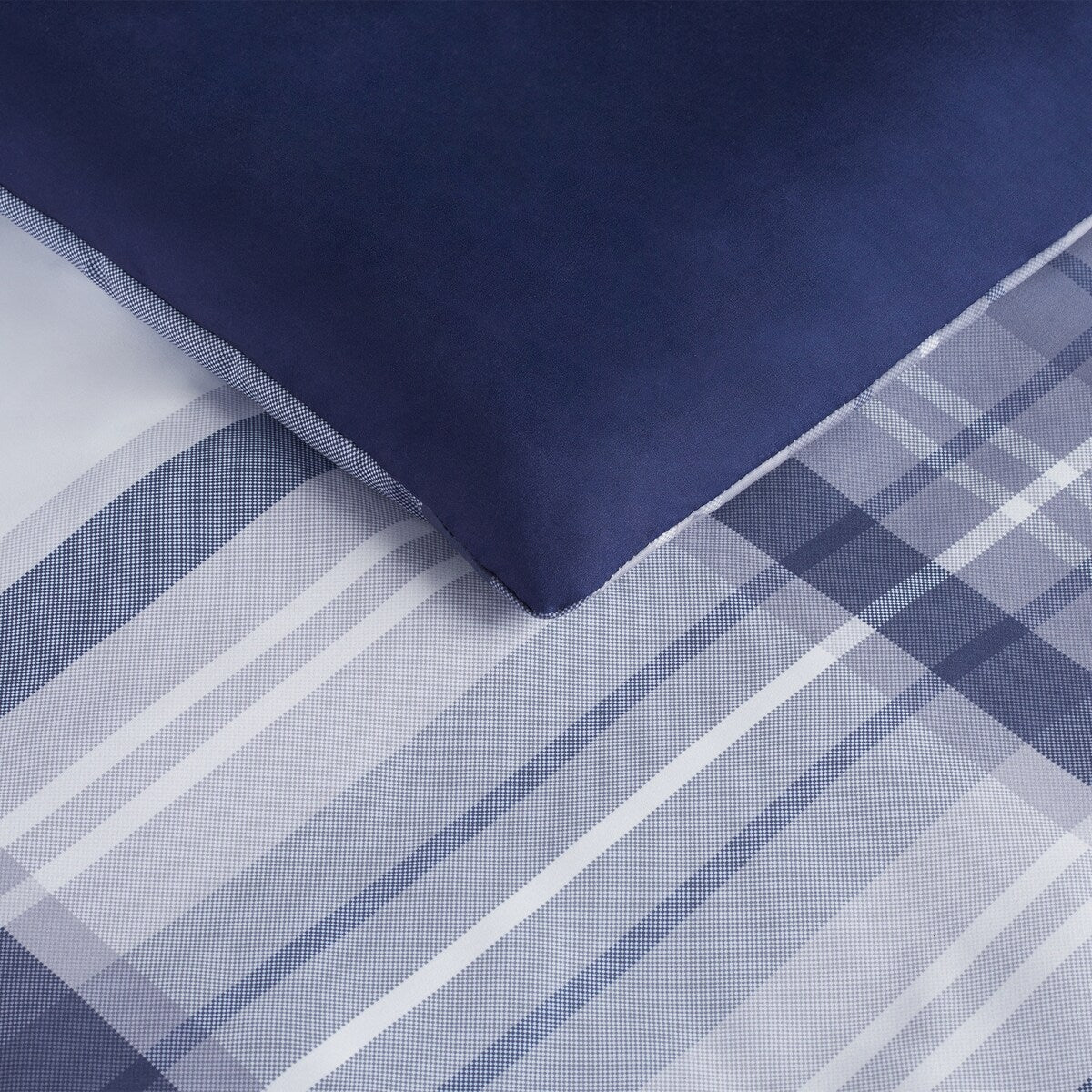 Serta Simply Clean Scott Plaid Antimicrobial Bedding Set with Sheets