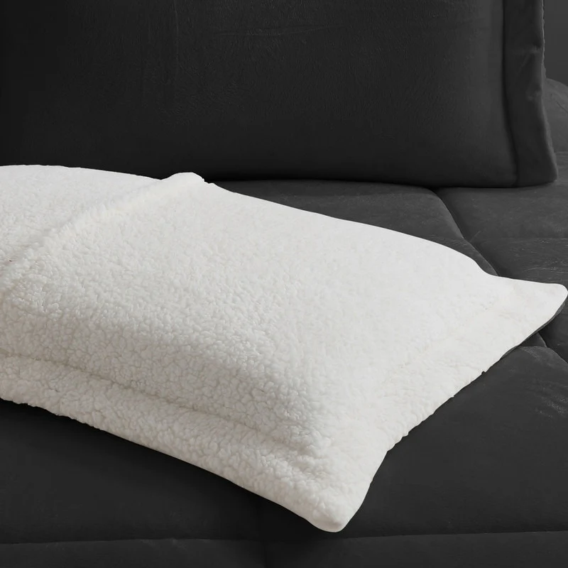 Swift Home Reversible Micromink and Sherpa Down Alternative Bedding Comforter Set