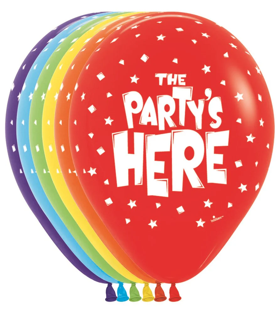 11 inch Sempertex The Party's Here Latex Balloons 50ct