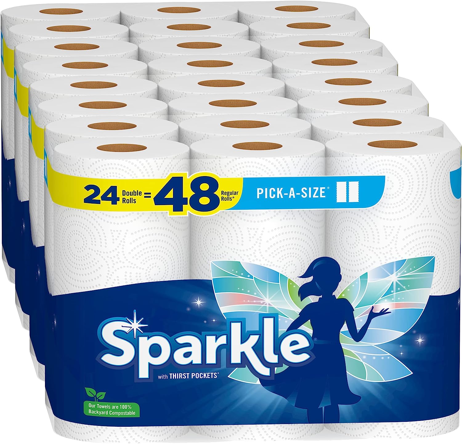 Paper Towels, 24 Double Rolls = 48 Regular Rolls