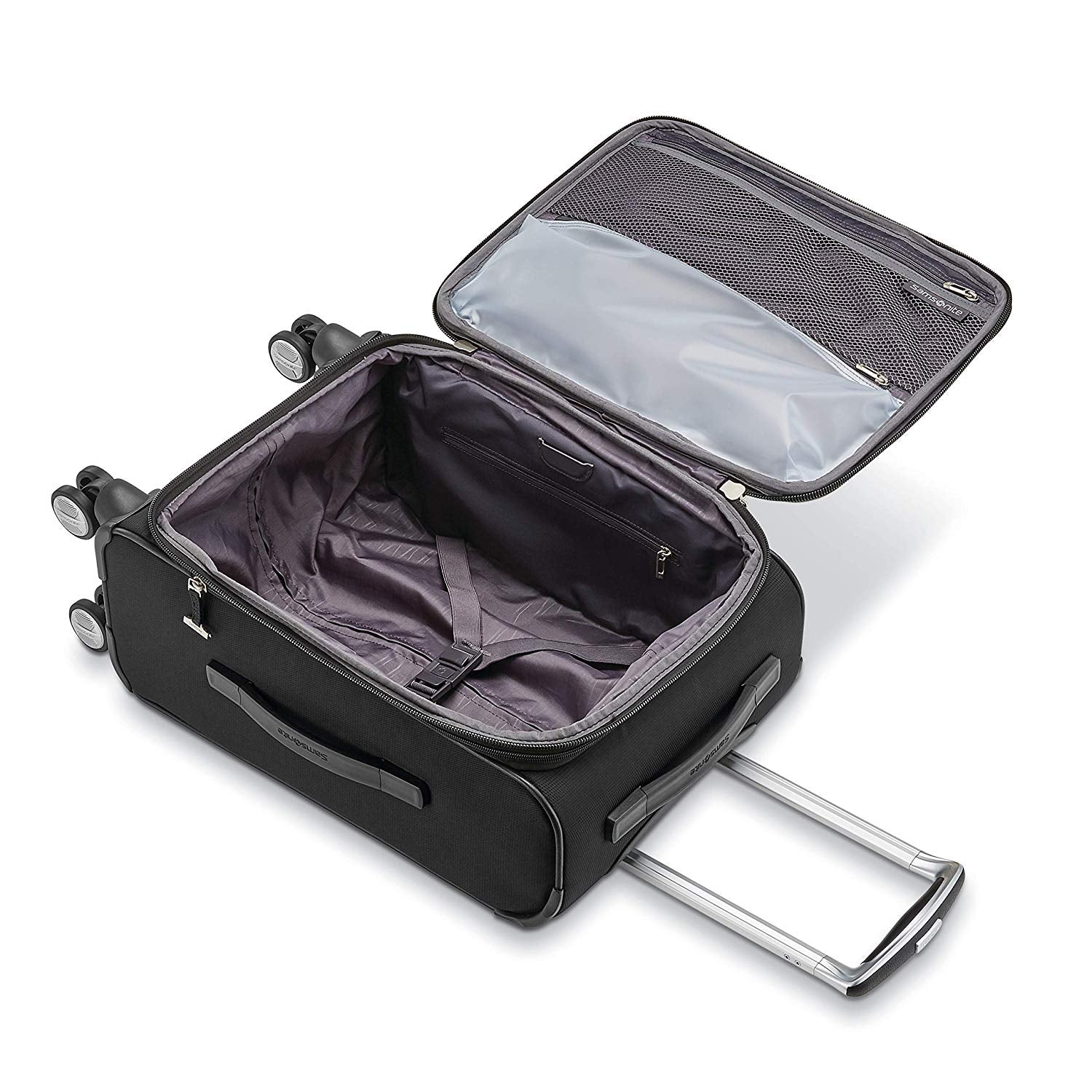Samsonite Solyte DLX Carry on Expandable Spinner Midnight Black